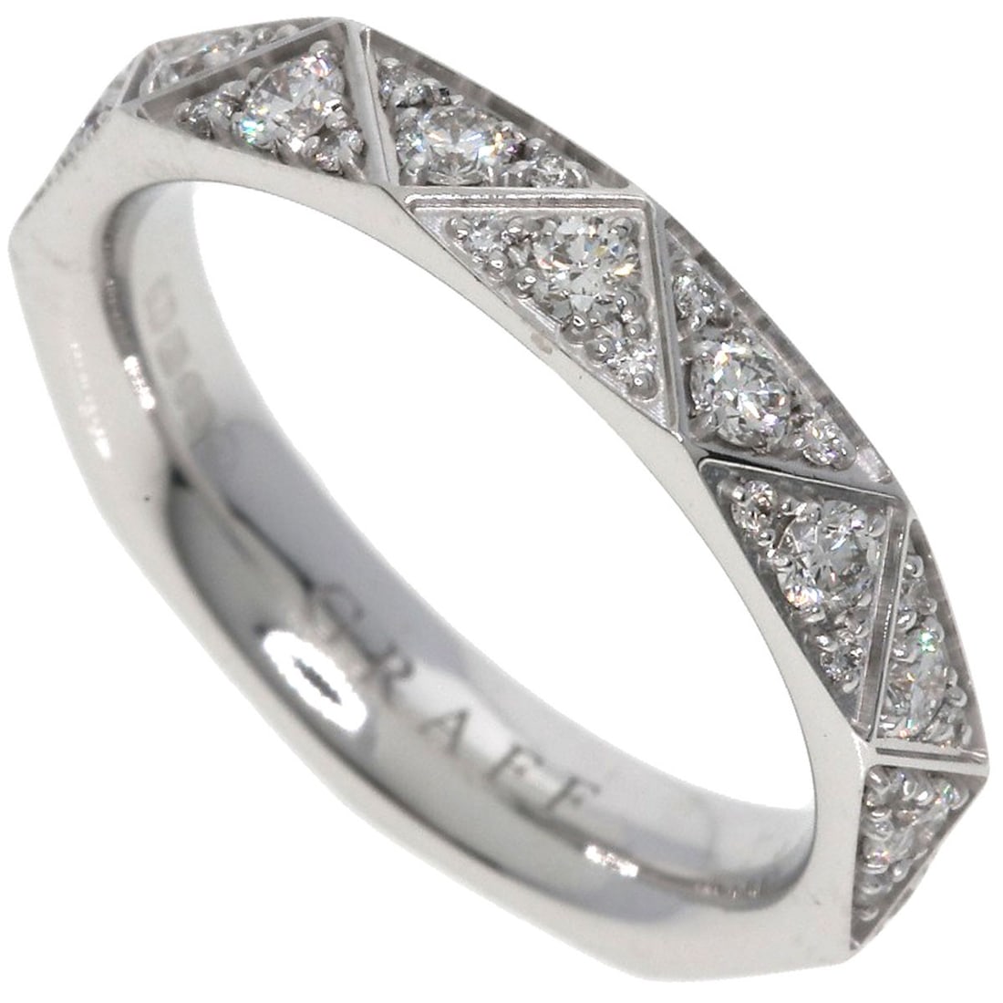 GRAFF Laurence Signature Diamond Ring K18 White Gold: GRAFF Laurence Signature Diamond Ring K18 White Gold Experience the luxury of GRAFF's Laurence Signature collection in this stunning K18 white gold diamond ring, crafted with exceptional attention to