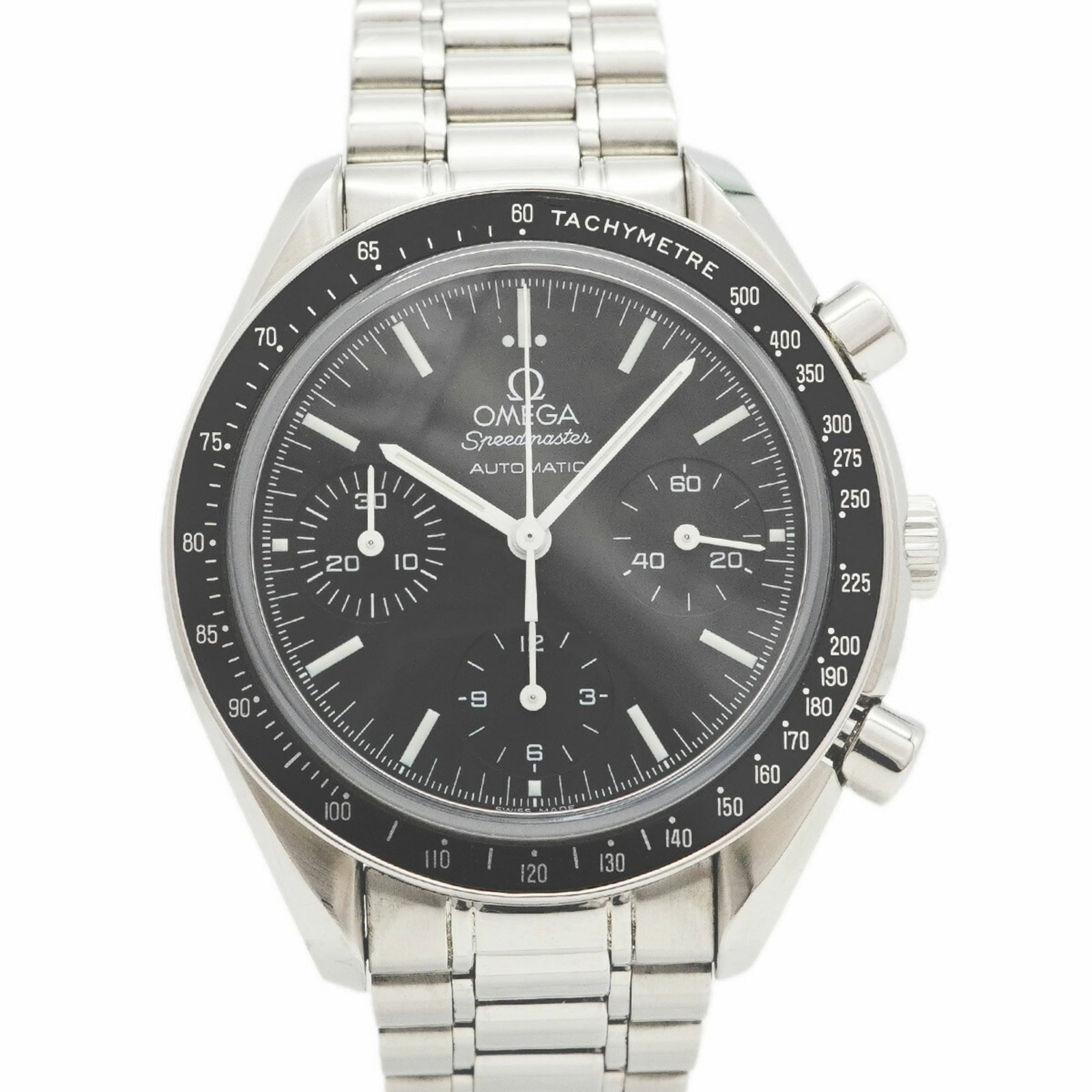 Wristwatch Omega: Wristwatch Omega A sleek and sophisticated Omega wristwatch, this 39mm timepiece boasts a durable stainless steel band and a classic black dial, perfect for everyday wear. With its iconic design and r