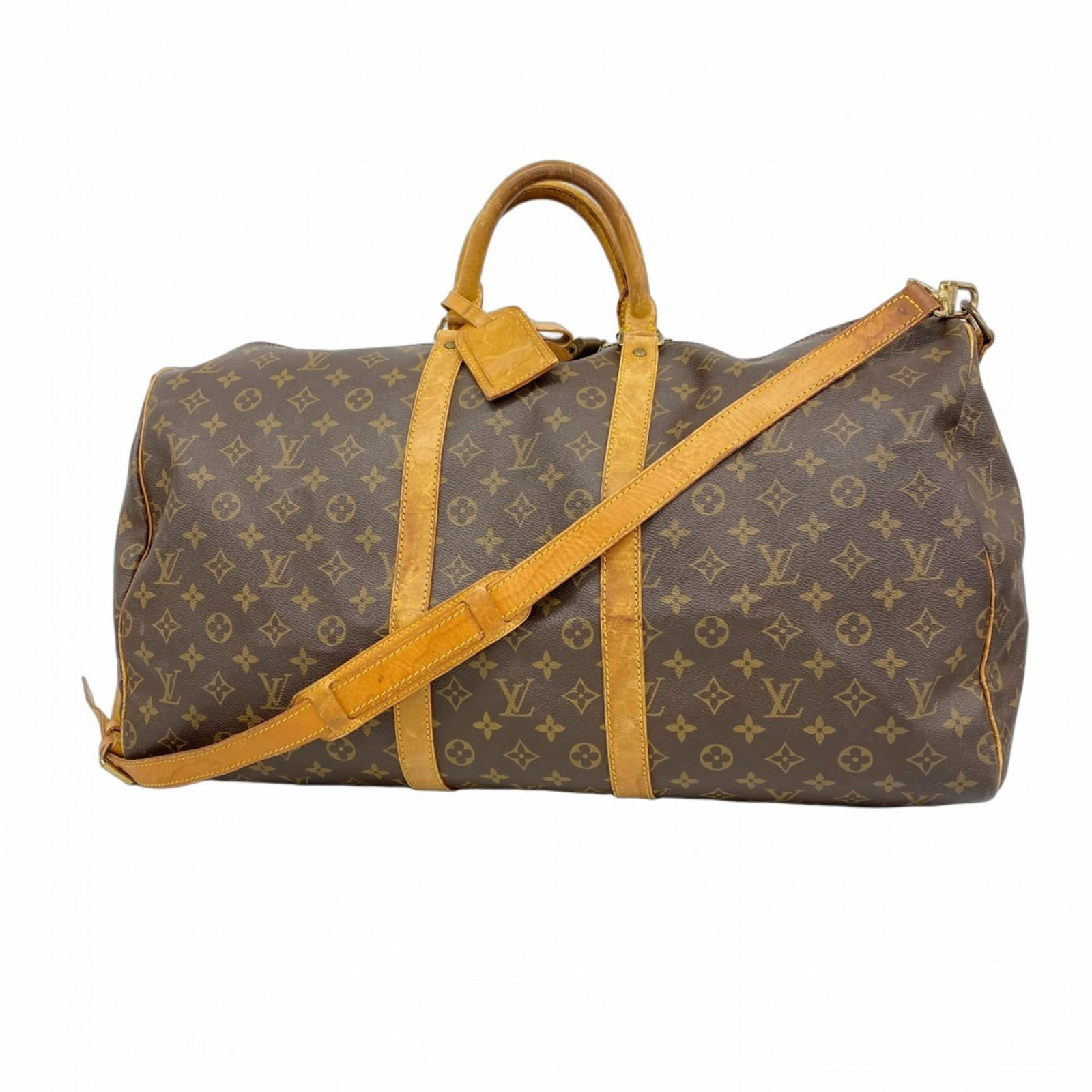 Bag Louis Vuitton Boston: Bag Louis Vuitton Boston A pre-owned Louis Vuitton Boston bag in rich brown leather, boasting the iconic monogram pattern and timeless design that has made this style a classic for decades. With its s