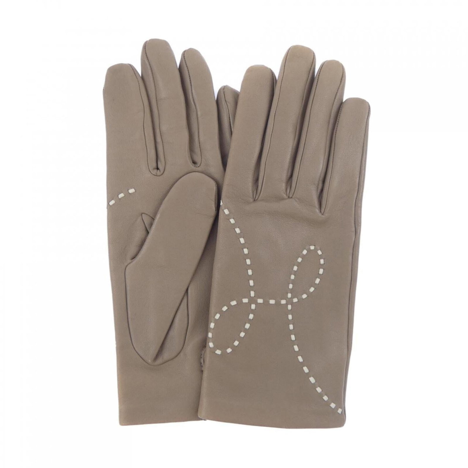Hermes Cashmere and Leather Warm Gloves: Hermes Cashmere and Leather Warm Gloves Wrap your hands in luxury with these exquisite Hermes Cashmere and Leather Warm Gloves, crafted from the finest lambskin and soft cashmere for unparalleled warm