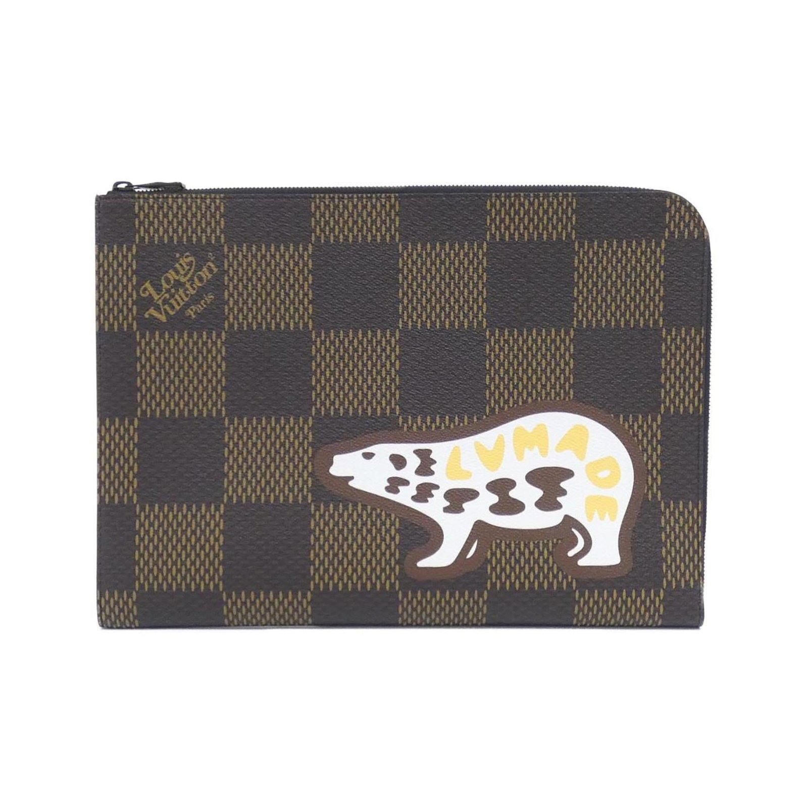 Louis Vuitton Pochette Coated Canvas Handbag: Louis Vuitton Pochette Coated Canvas Handbag A rare find for the fashion connoisseur, this Louis Vuitton Pochette Coated Canvas Handbag boasts a timeless design with its iconic Ebene color and durable