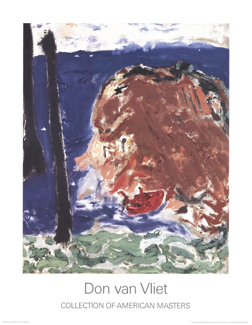 Gr DON VAN VLIET Tiger Boat 35.5" x 27.5" Poster 1995 Expressionism Brown Blue: Gr DON VAN VLIET Tiger Boat 35.5" x 27.5" Poster 1995 Expressionism Brown Blue Exceptional Gr Tiger Boat 35 5 available for auction. Review complete item specifications below for detailed information.