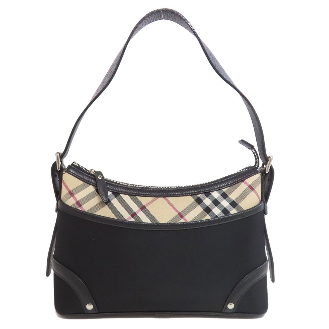 Burberry Nova Check One Belt Shoulder Bag in Nylon: Burberry Nova Check One Belt Shoulder Bag in Nylon Elevate your everyday style with the Burberry Nova Check One Belt Shoulder Bag in Nylon, boasting a timeless black and beige color combination that a