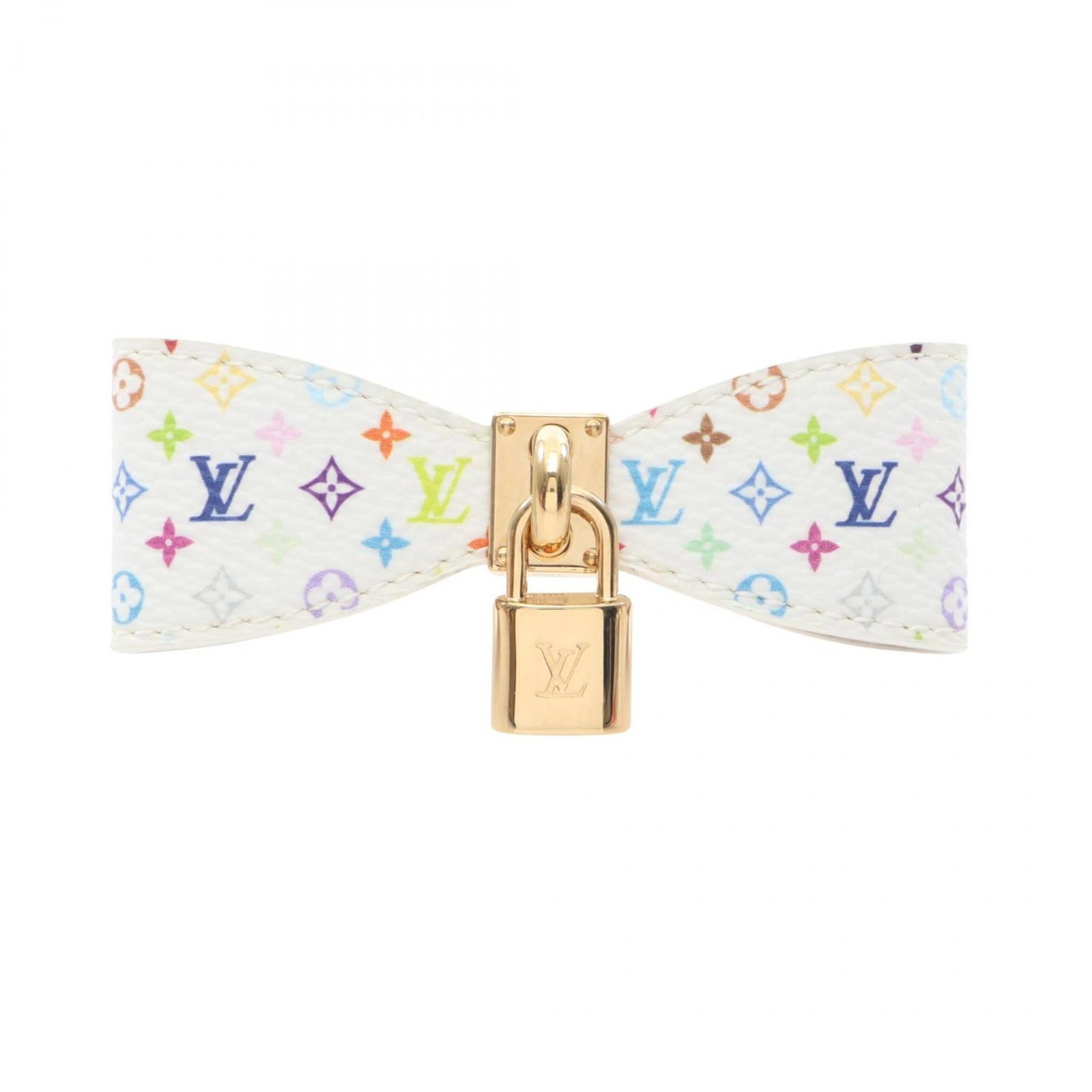 Multicolore Louis Vuitton Barrette Monogram: Multicolore Louis Vuitton Barrette Monogram A rare find for the fashionista, this Louis Vuitton multicolour barrette boasts the iconic monogram pattern in a vibrant mix of colours. Made from high-qual
