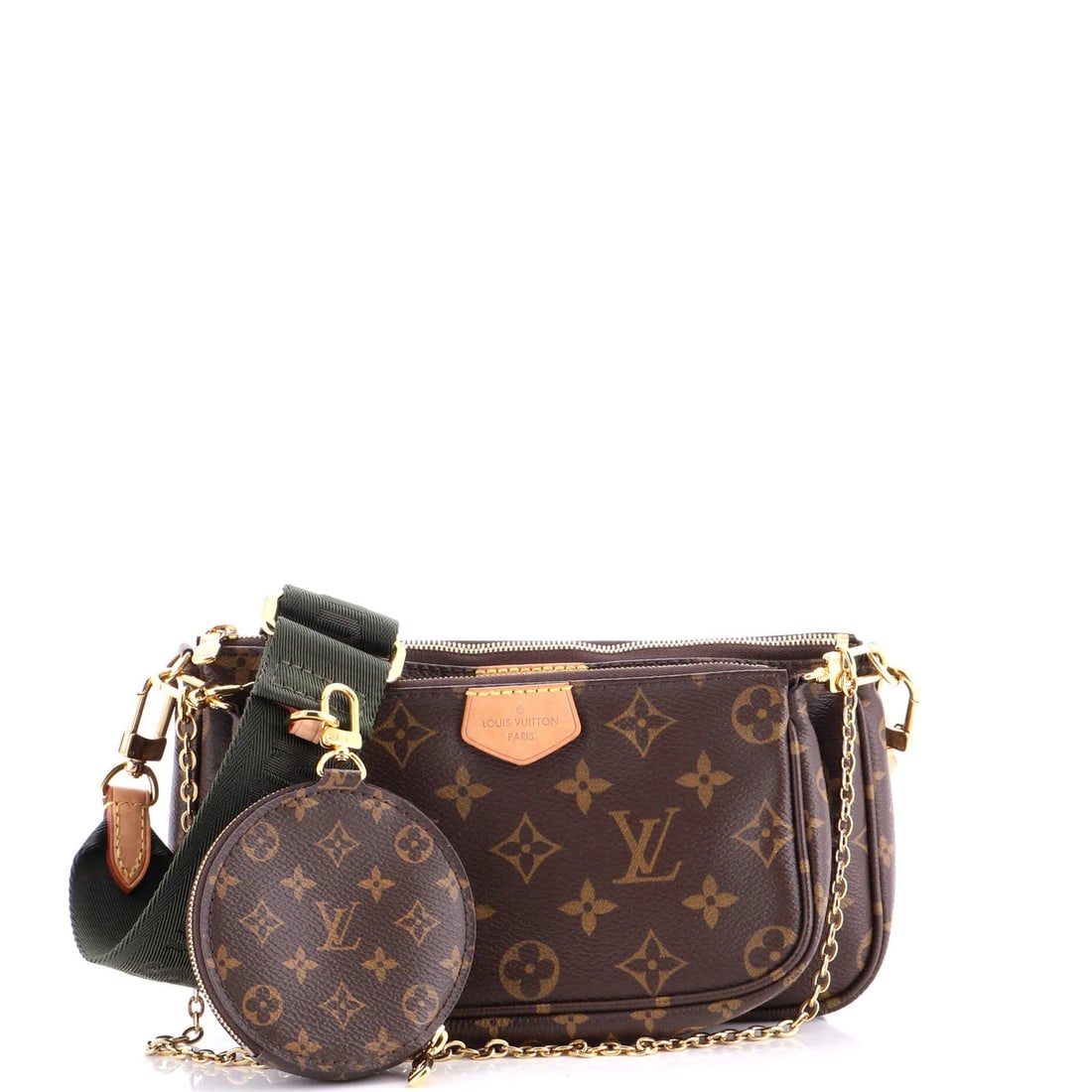 Canvas Louis Vuitton Multi Pochette Accessoires Monogram: Canvas Louis Vuitton Multi Pochette Accessoires Monogram A rare and stylish Louis Vuitton Multi Pochette Accessoires Monogram cross body bag, crafted from luxurious canvas with a rich brown exterior a