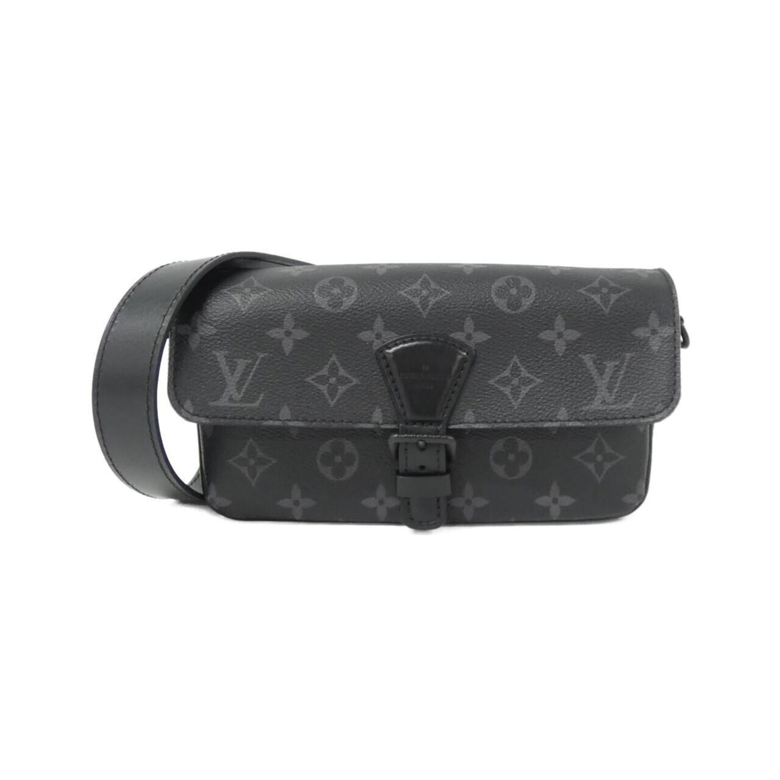 Louis Vuitton Coated Canvas Shoulder Bag: Louis Vuitton Coated Canvas Shoulder Bag A stylish and versatile shoulder bag, this Louis Vuitton Coated Canvas tote boasts the iconic monogram pattern in sleek black. Its durable coated canvas constr