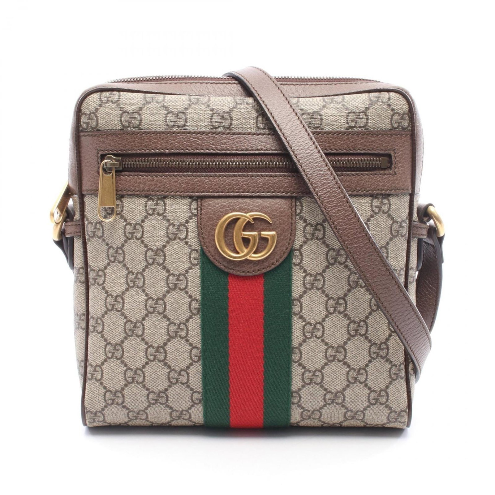 Gucci PVC Leather Shoulder Bag: Gucci PVC Leather Shoulder Bag A stylish and durable Gucci shoulder bag, crafted from high-quality PVC leather and boasting a timeless beige and brown color combination. With its sleek 24cm design and