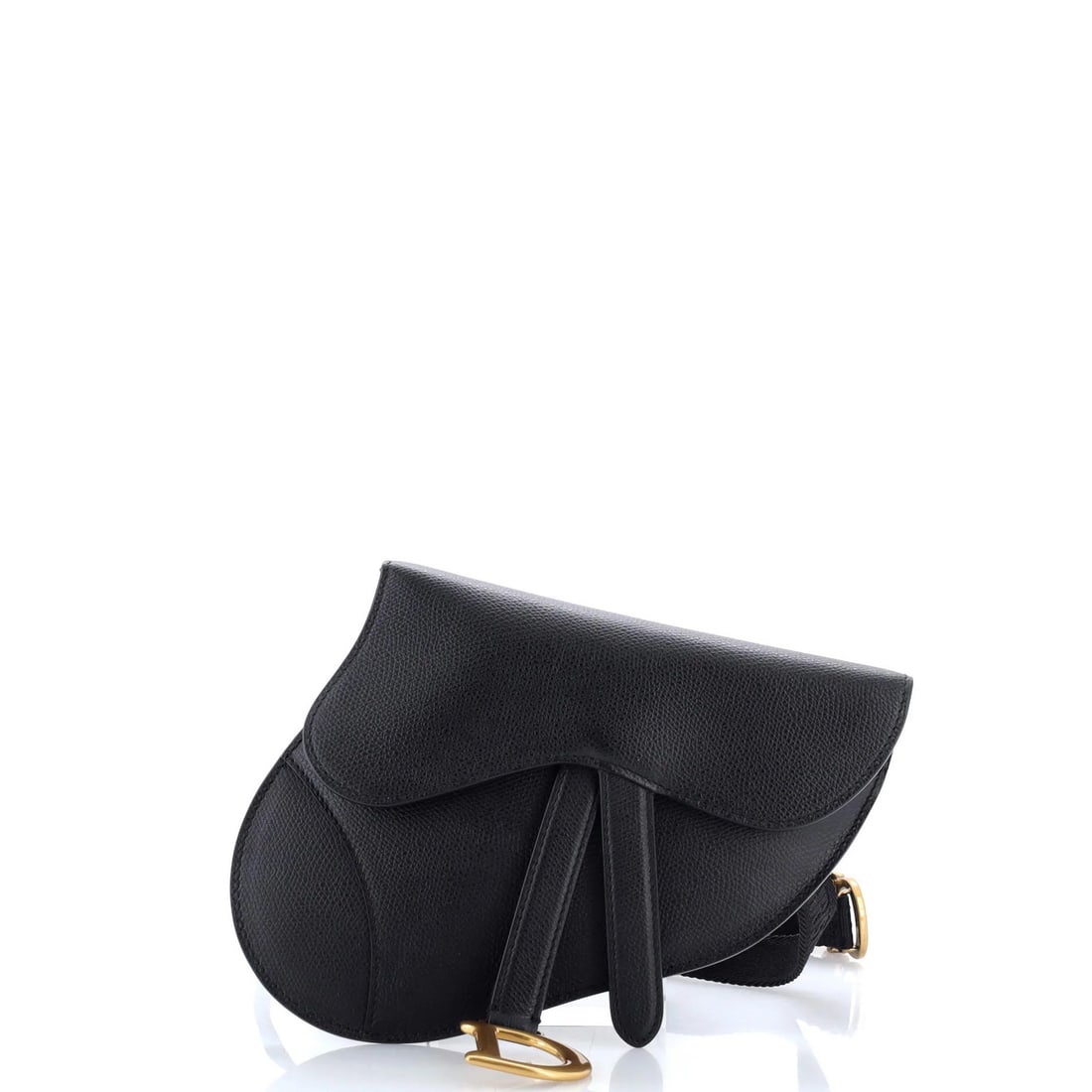 Christian Dior Saddle Leather Bag: Christian Dior Saddle Leather Bag Elevate your style with the iconic Christian Dior Saddle Leather Bag, boasting sleek black leather exterior and rich suede interior. This timeless belt bag boasts cle