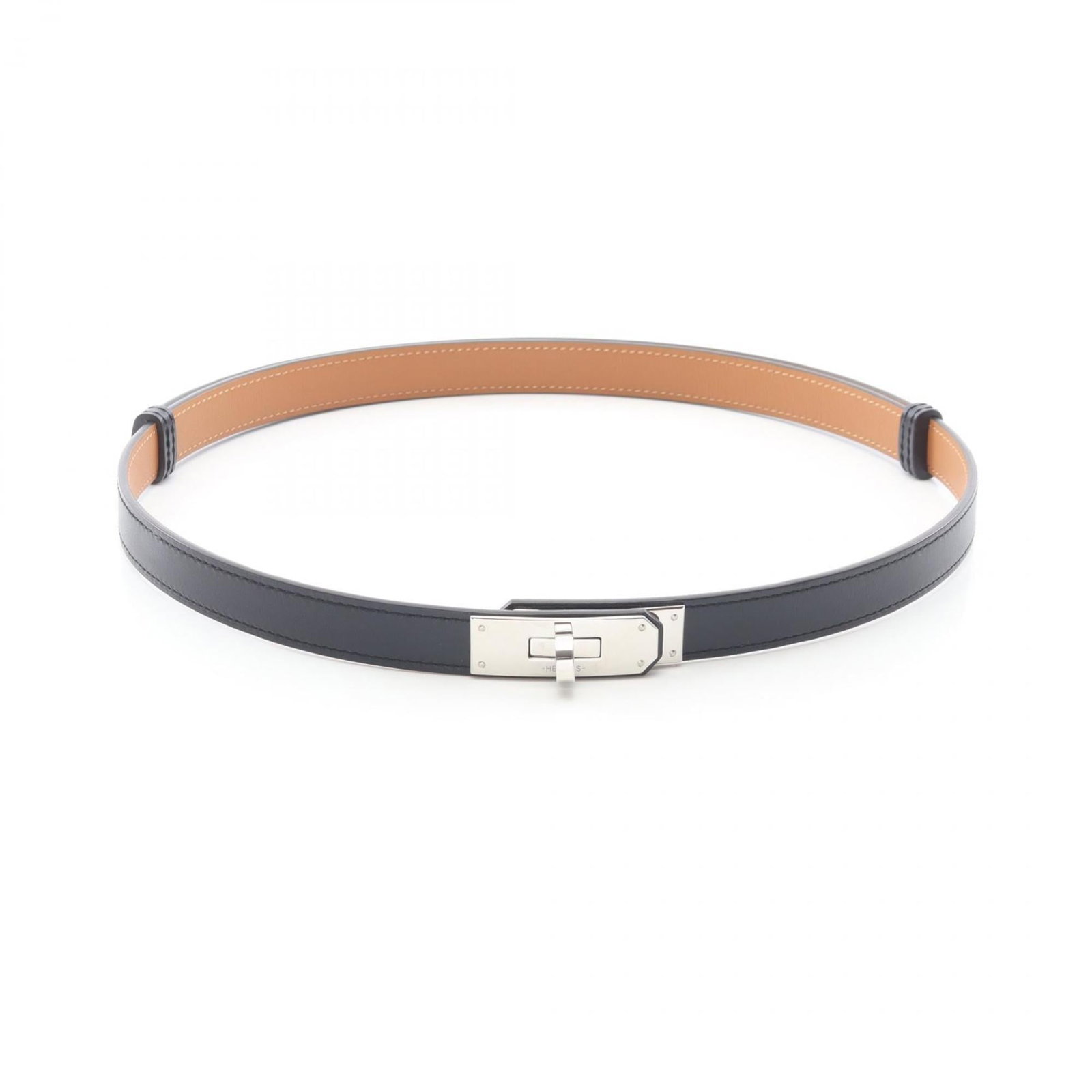 Belt Hermes Standard: Belt Hermes Standard A pre-owned Hermes Standard belt in sleek black box calf leather, perfect for adding a touch of timeless elegance to any outfit. With its classic design and durable construction,
