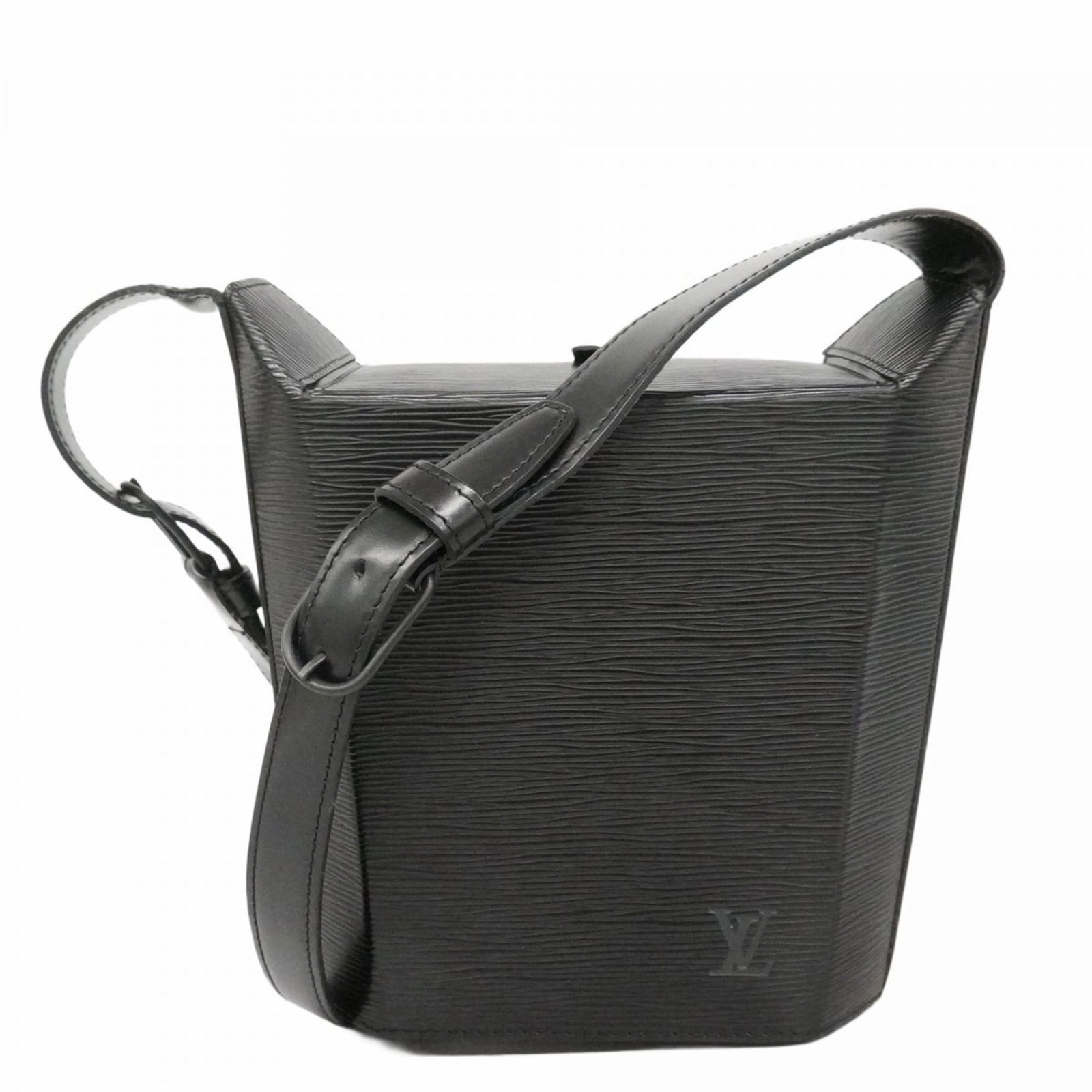 Bag Louis Vuitton Shoulder: Bag Louis Vuitton Shoulder A timeless piece from the iconic Louis Vuitton brand, this shoulder bag boasts classic design with clean lines and a sleek noir color that exudes sophistication. With its sp