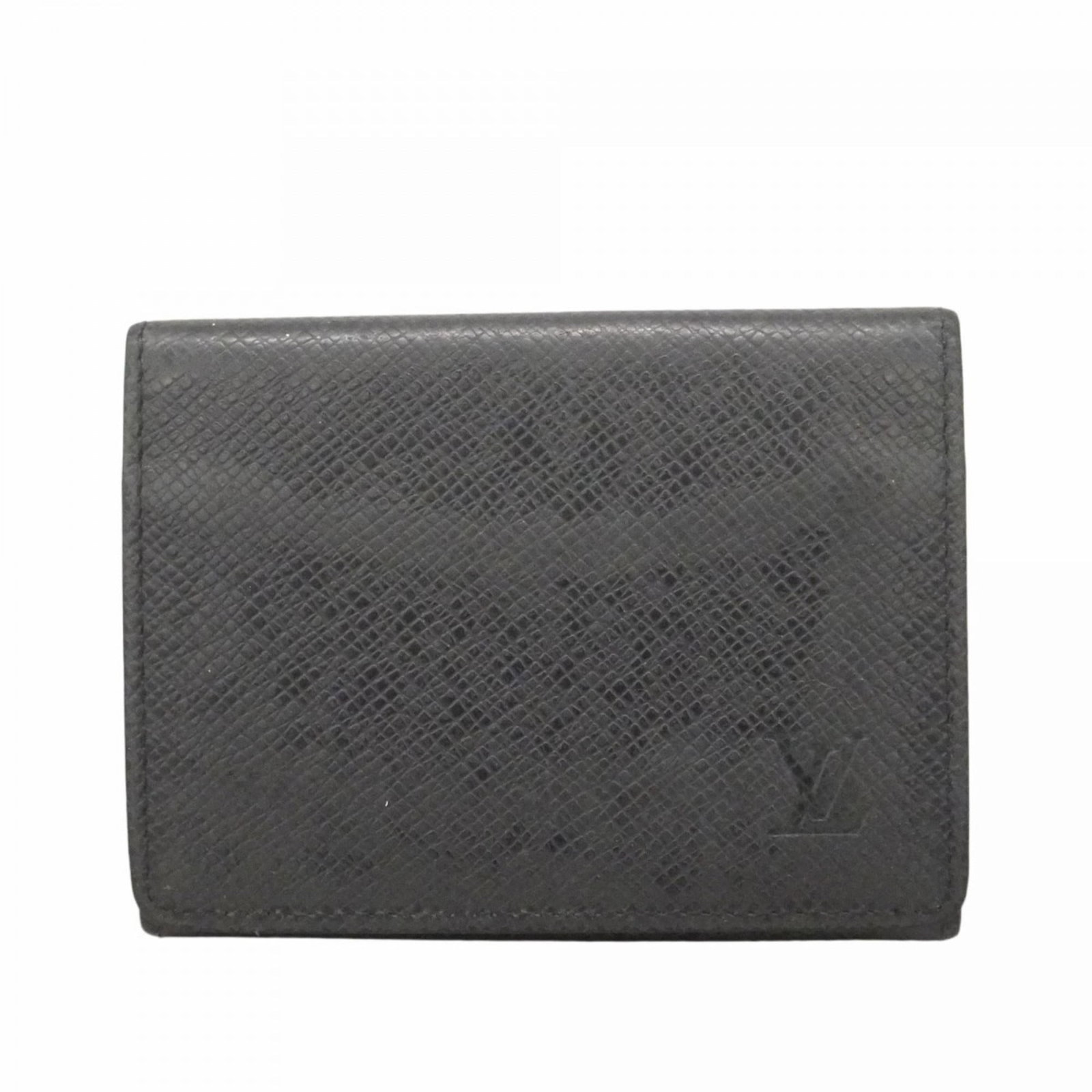Case Louis Vuitton Card: Case Louis Vuitton Card A pre-owned Louis Vuitton card case in Ardoise, with subtle signs of wear and tear from everyday use, still exudes the iconic brand's timeless elegance. The classic design rema
