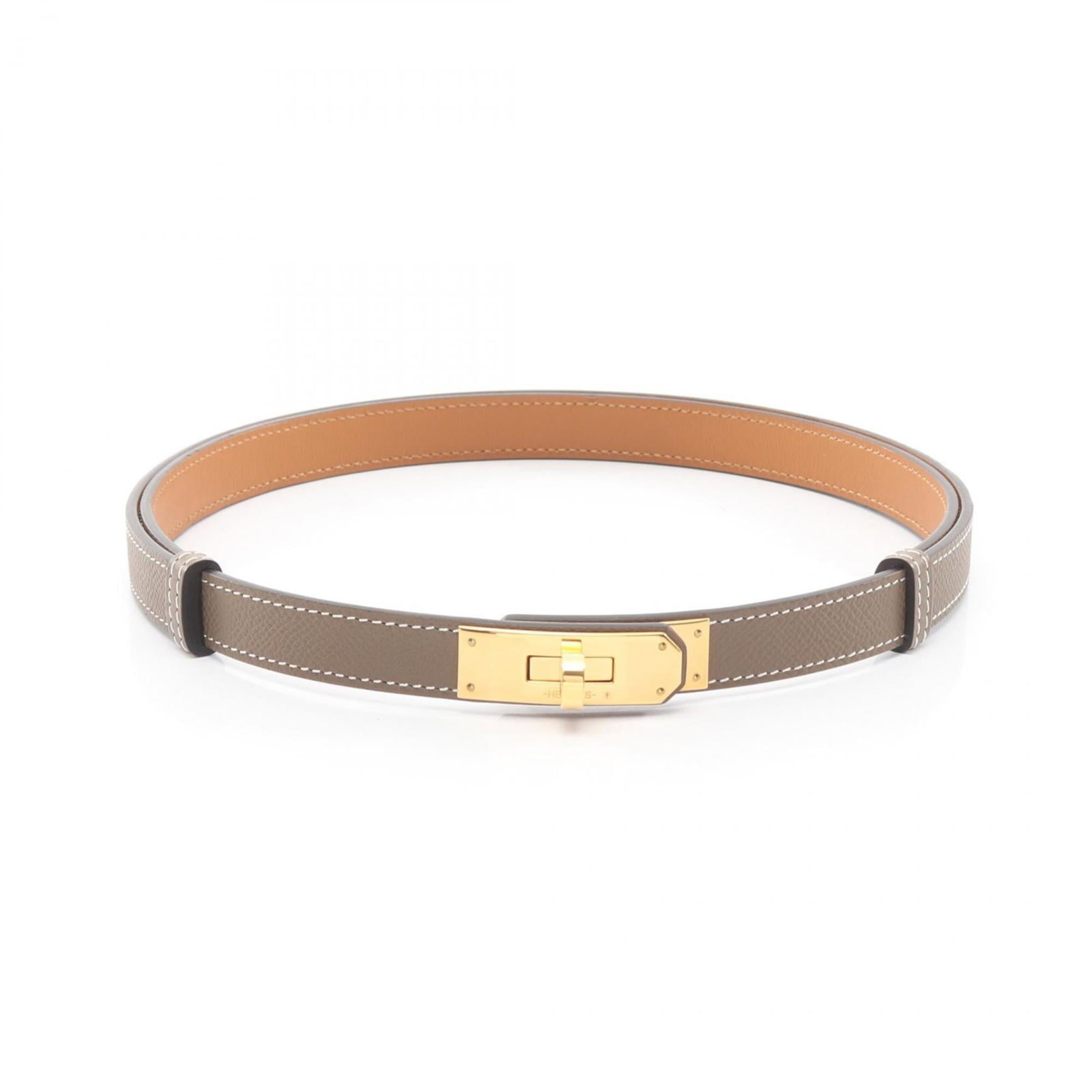 Belt Hermes Standard: Belt Hermes Standard A pre-owned Hermes Standard belt in rich gray Epsom leather adds a touch of timeless sophistication to any outfit, its subtle sheen and supple texture evoking the classic style of