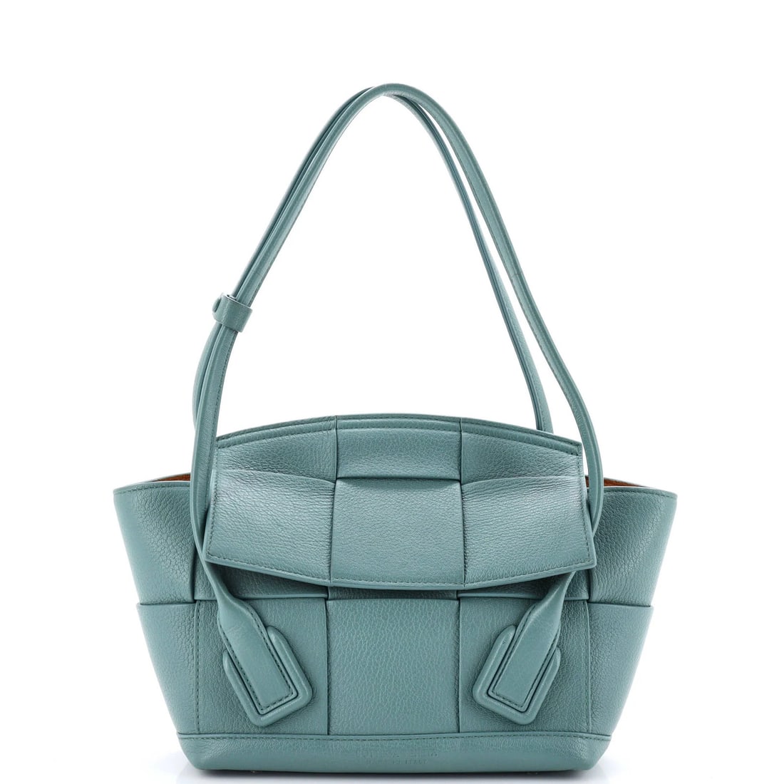 Bottega Veneta Arco Bag - Maxi Intrecciato Leather Small: Bottega Veneta Arco Bag - Maxi Intrecciato Leather Small Experience the timeless elegance of Bottega Veneta's iconic Arco Bag, crafted from rich maxi intrecciato leather in a stunning green hue. This