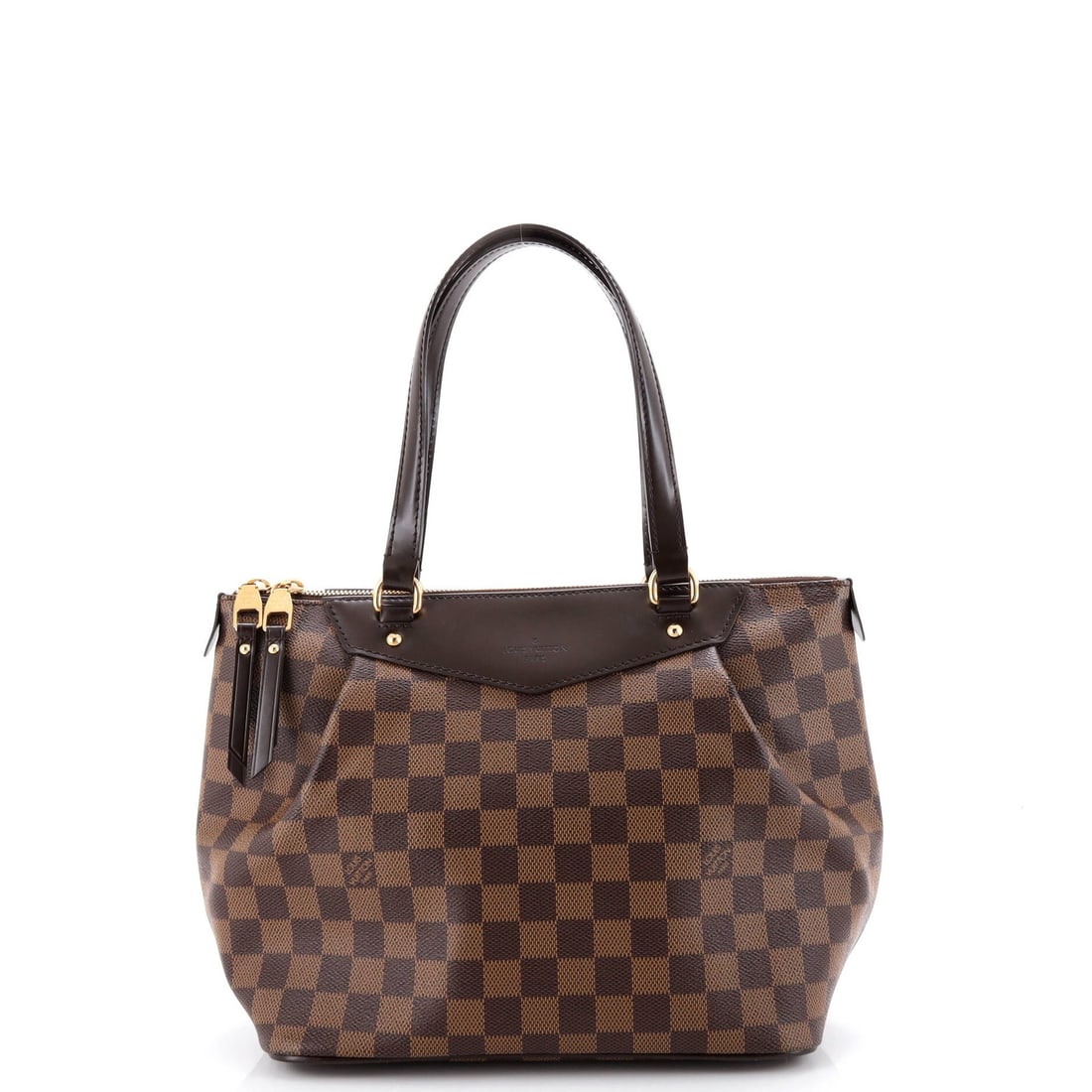 Louis Vuitton Damier PM Westminster Handbag: Louis Vuitton Damier PM Westminster Handbag The iconic Louis Vuitton Damier PM Westminster Handbag is a timeless classic, boasting the signature canvas coated exterior and bold red interior in a rich