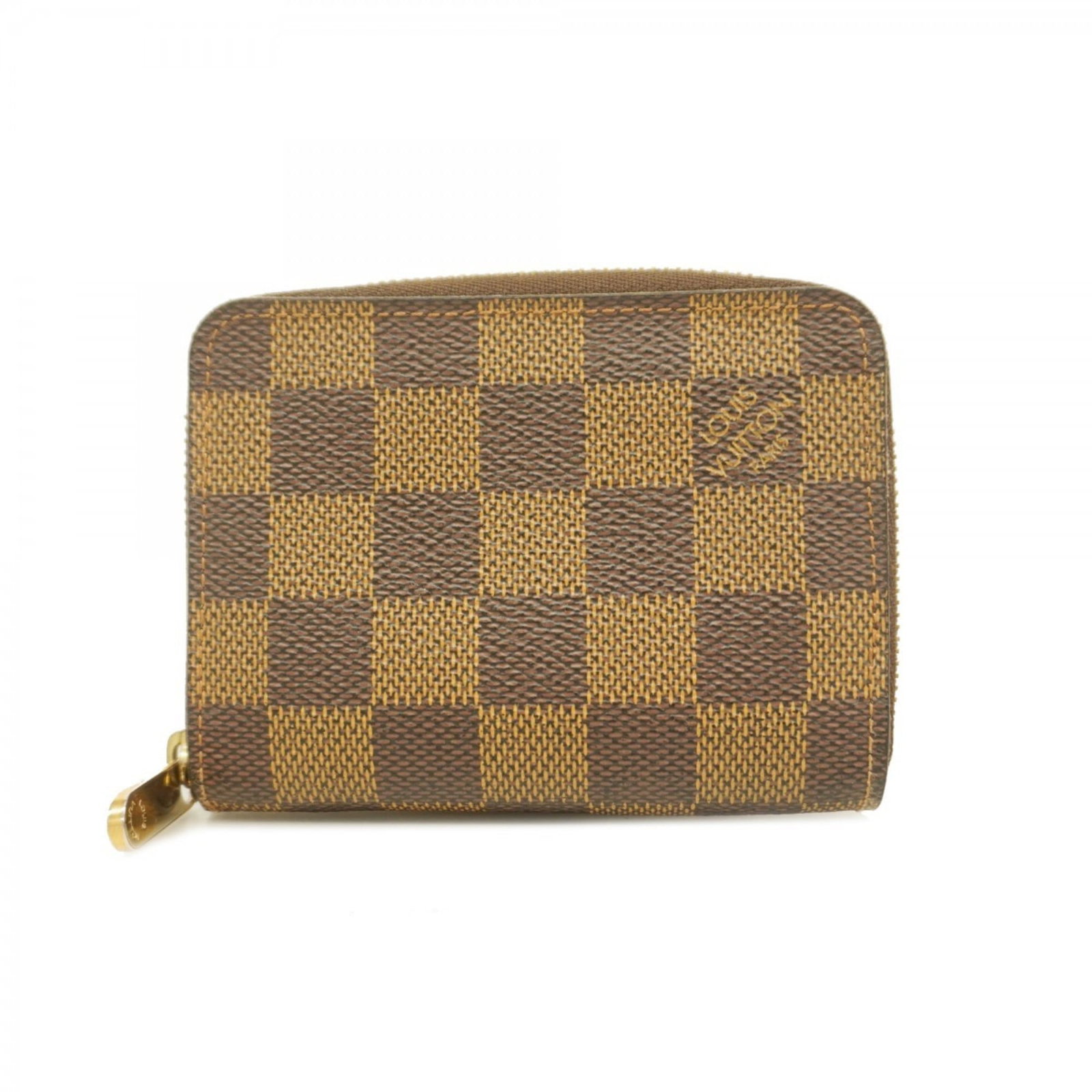 Louis Vuitton Coin Purse: Louis Vuitton Coin Purse A stylish and functional Louis Vuitton coin purse, perfect for adding a touch of luxury to your daily essentials. With its classic Ebene monogram pattern and sleek design, thi