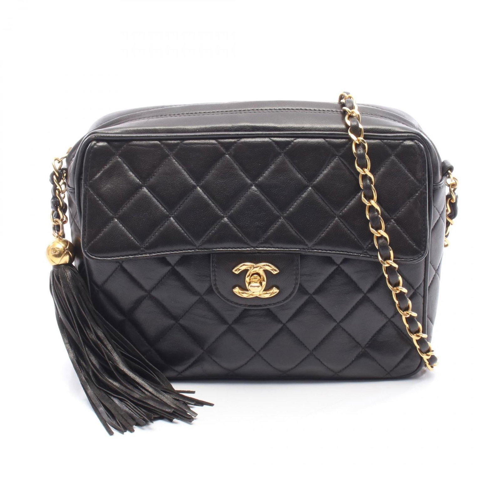 Chanel Leather Shoulder Bag: Chanel Leather Shoulder Bag A timeless Chanel classic, this luxurious lambskin shoulder bag boasts sleek black leather and elegant gold hardware, exuding sophistication and refinement. With its spacio