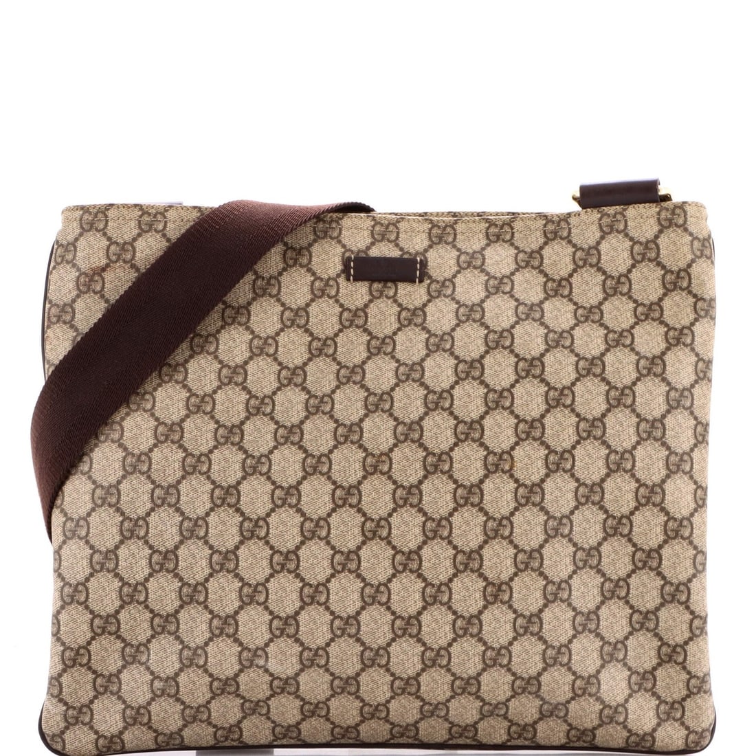 Gucci Large GG Coated Canvas Zip Top Messenger Bag: Gucci Large GG Coated Canvas Zip Top Messenger Bag Elevate your daily style with the iconic Gucci Large GG Coated Canvas Zip Top Messenger Bag, boasting a spacious interior and sturdy canvas construct