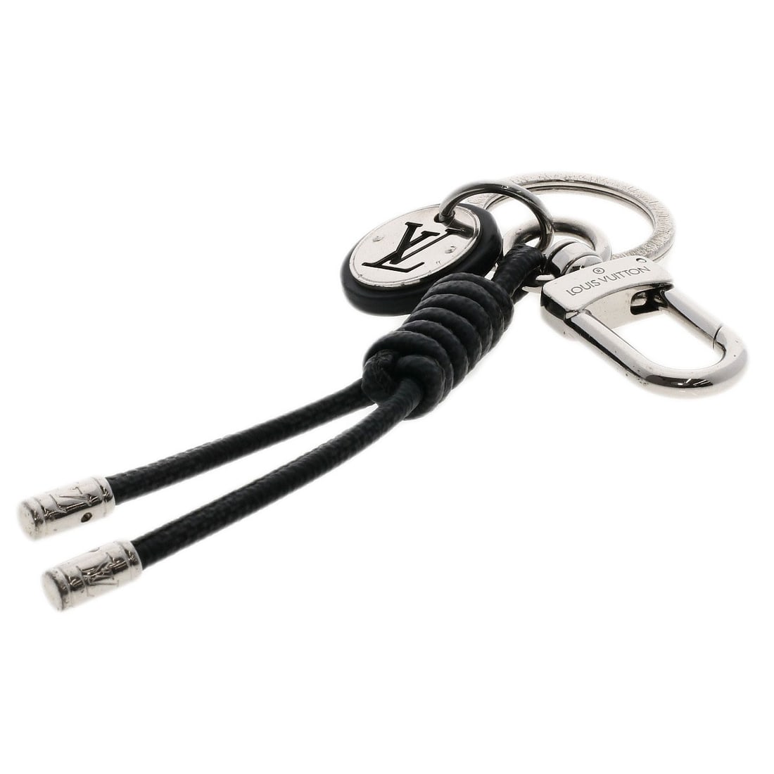 Metal LOUIS VUITTON M67224 Leather Rope Keyring Damier Graphite key ring: Metal LOUIS VUITTON M67224 Leather Rope Keyring Damier Graphite key ring Elevate your everyday carry with the iconic LOUIS VUITTON M67224 Leather Rope keyring, crafted from durable metal and boasting