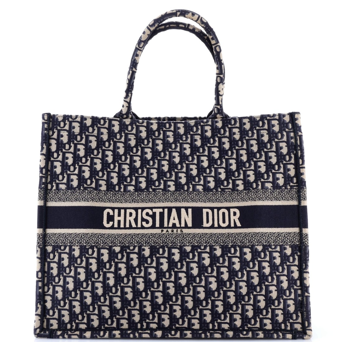 Christian Dior Large Oblique Canvas Book Tote: Christian Dior Large Oblique Canvas Book Tote Elevate your daily routine with the iconic Christian Dior Large Oblique Canvas Book Tote, boasting a spacious interior and sturdy canvas exterior in a bea