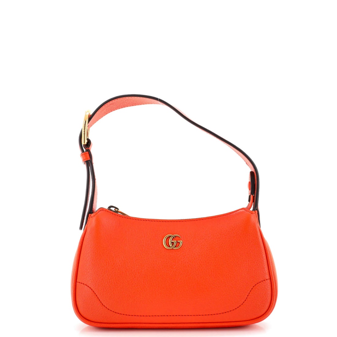 Mini Gucci Aphrodite Shoulder Bag Leather: Mini Gucci Aphrodite Shoulder Bag Leather Add a pop of vibrant orange to your daily routine with the Mini Gucci Aphrodite Shoulder Bag Leather, a stylish and compact accessory that exudes luxury. This