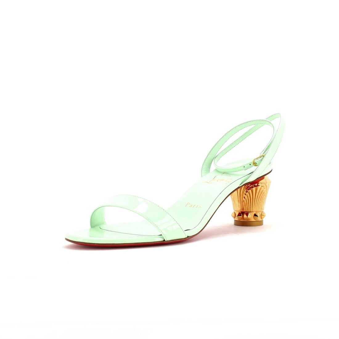 55 Christian Louboutin Women's Lipsita Sandals Patent: 55 Christian Louboutin Women's Lipsita Sandals Patent Elevate your shoe game with the iconic Christian Louboutin Lipsita sandal, boasting sleek patent leather and eye-catching green hue. The 55 model