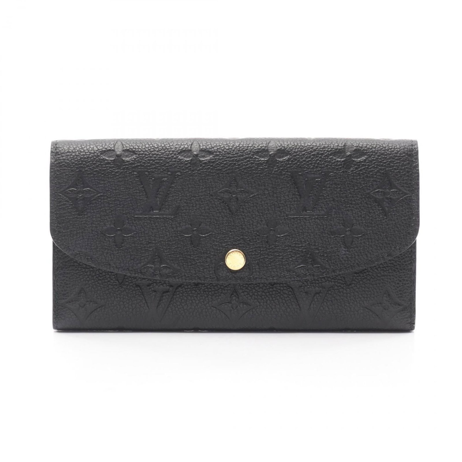 Louis Vuitton Bi-Fold Leather Wallet with Monogram Empreinte: Louis Vuitton Bi-Fold Leather Wallet with Monogram Empreinte A timeless piece of luxury, this Louis Vuitton Bi-Fold Leather Wallet boasts the iconic Monogram Empreinte pattern in sleek black leather.
