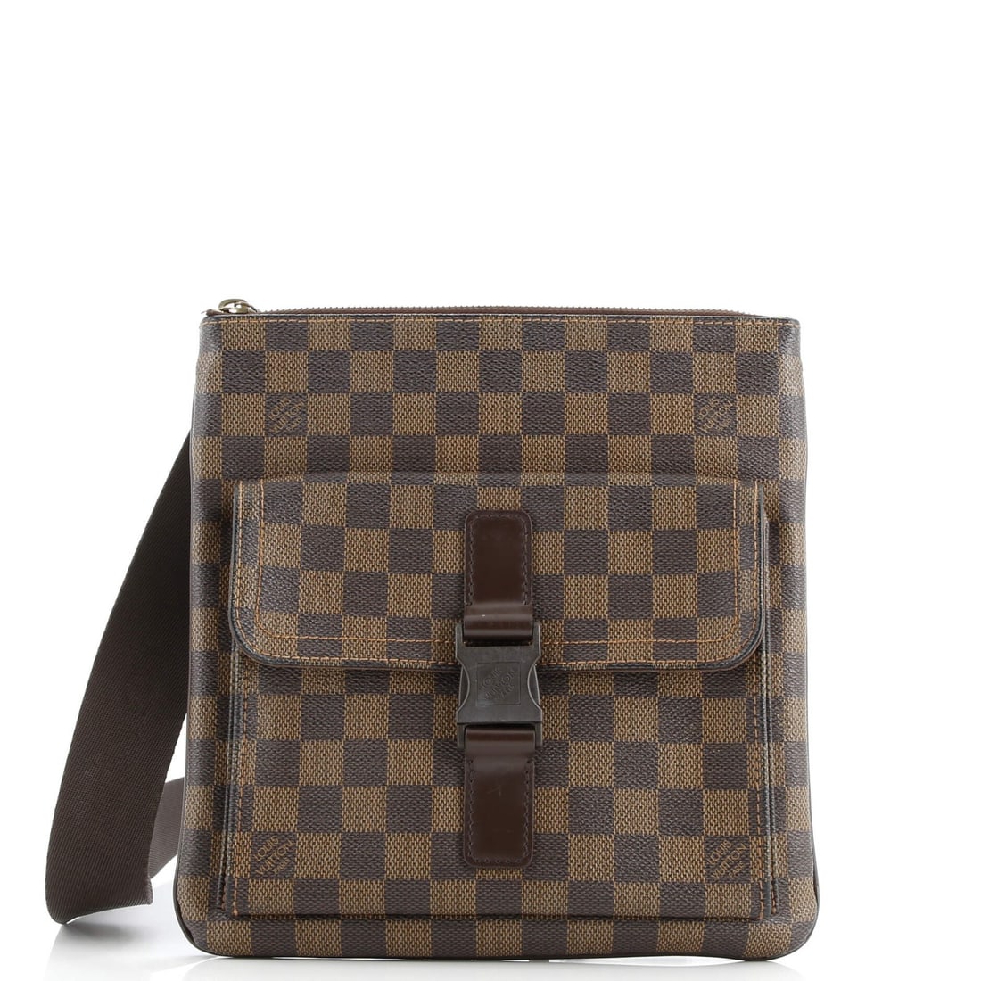 Louis Vuitton Pochette Melville in Damier: Louis Vuitton Pochette Melville in Damier The iconic Louis Vuitton Pochette Melville in Damier is a timeless and stylish accessory that exudes classic French chic. With its signature brown canvas exte
