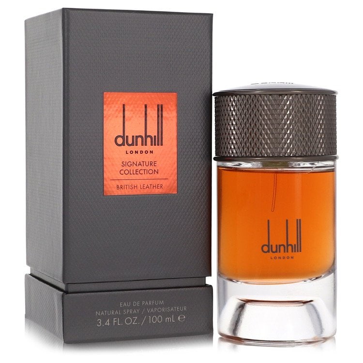 Dunhill British Leather Cologne by Alfred Dunhill Eau de Parfum Spray: Dunhill British Leather Cologne by Alfred Dunhill Eau de Parfum Spray Experience the timeless elegance of Dunhill British Leather Cologne, a sophisticated eau de parfum spray that embodies the classic