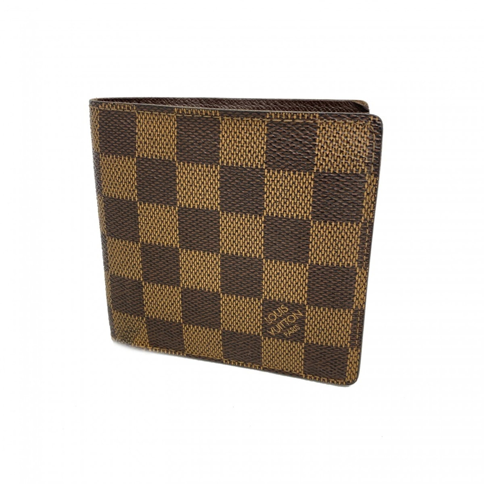 Louis Vuitton Bi-Fold Wallet: Louis Vuitton Bi-Fold Wallet A pre-owned Louis Vuitton bi-fold wallet, offering classic style and functionality in Ebene leather. With its signature monogram pattern and durable design, this wallet