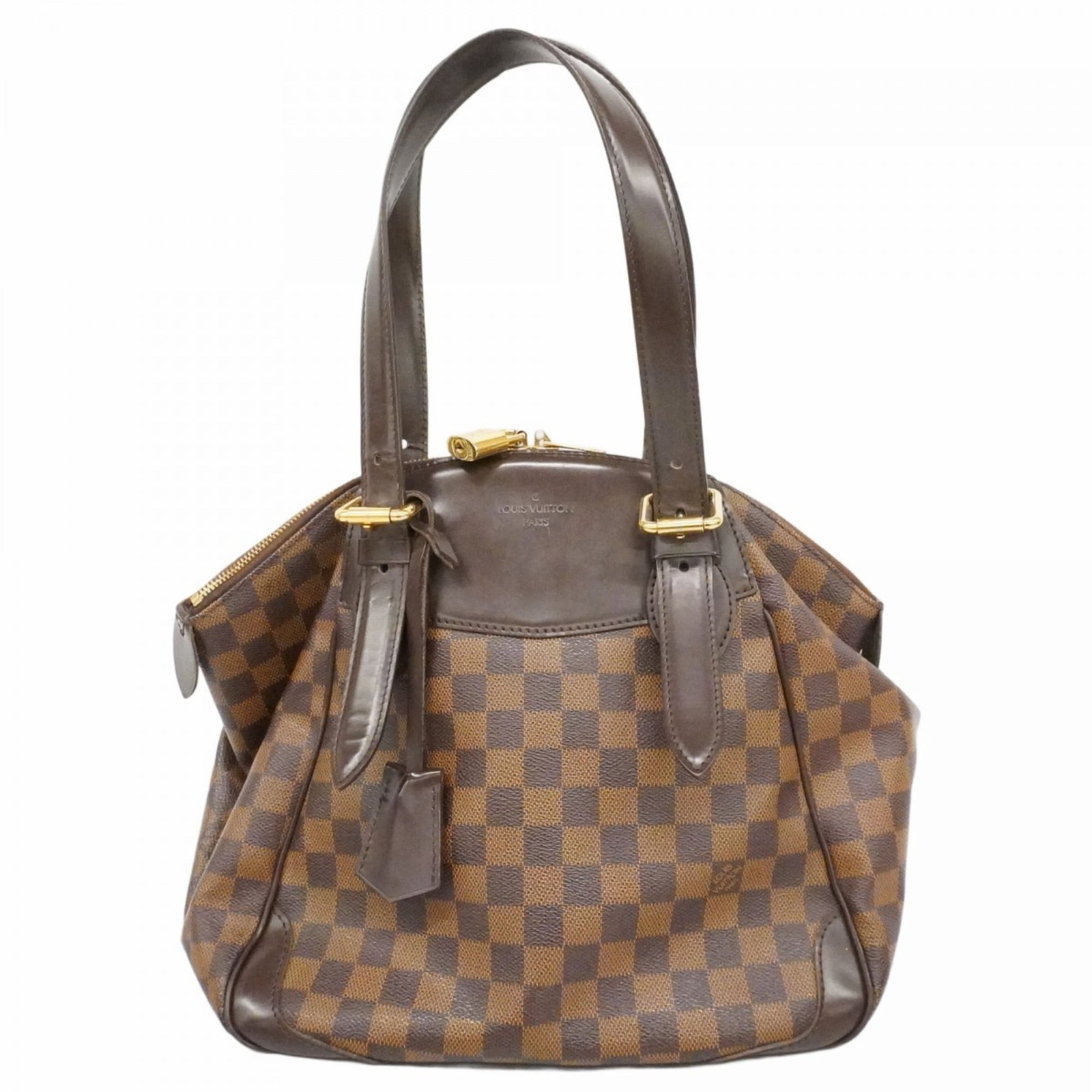 Handbag Louis Vuitton: Handbag Louis Vuitton A timeless piece of luxury, this pre-owned Louis Vuitton handbag boasts the iconic Ebene monogram pattern and classic design that has made Louis Vuitton a symbol of style and sop