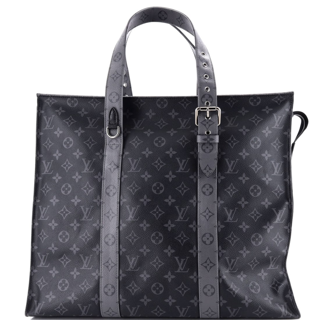 GM Louis Vuitton New Cabas Zippe Bag Reverse Monogram Eclipse Canvas: GM Louis Vuitton New Cabas Zippe Bag Reverse Monogram Eclipse Canvas Experience the timeless elegance of Louis Vuitton's New Cabas Zippe Bag, crafted from durable canvas-coated exterior and rich black