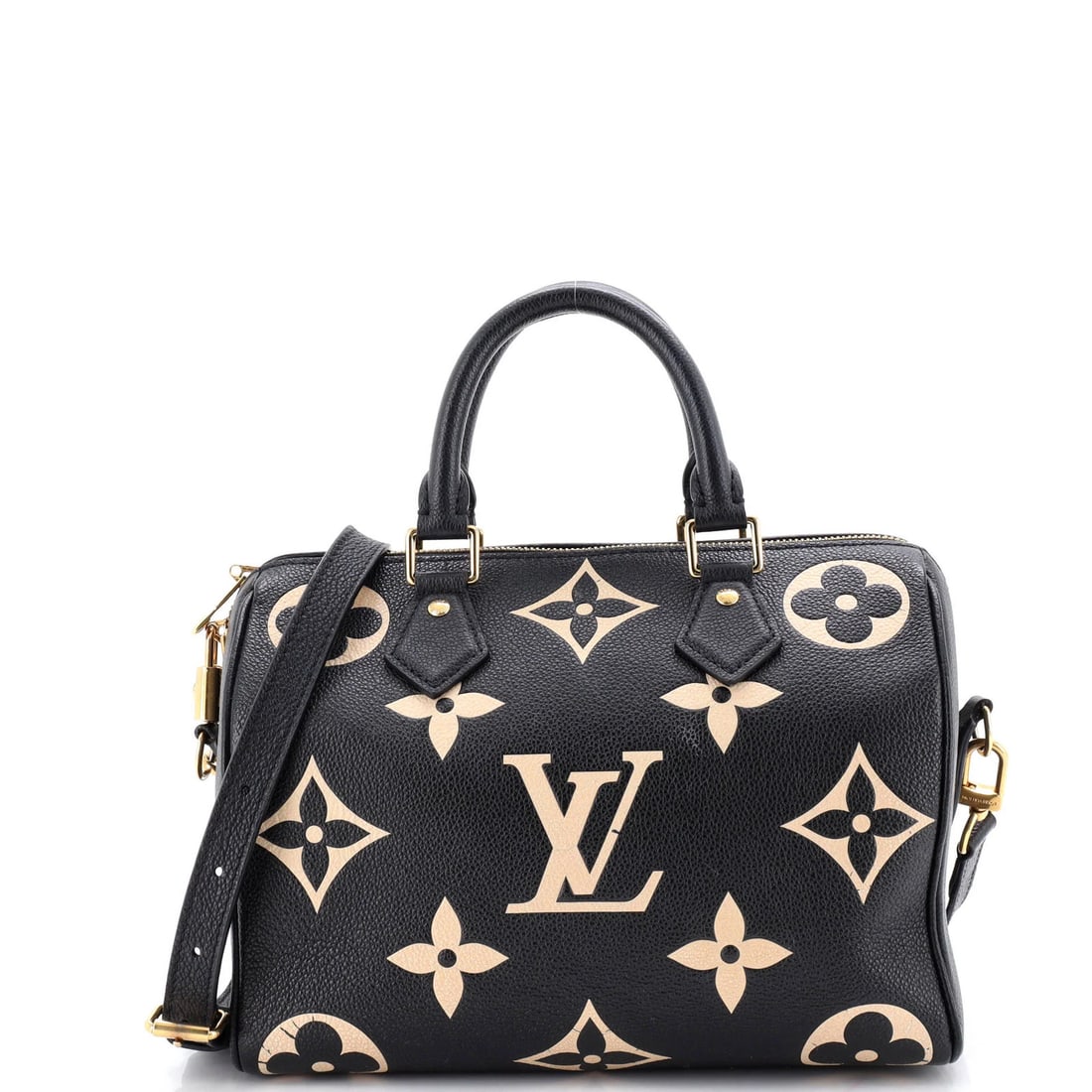 Louis Vuitton Speedy Bicolor Monogram Empreinte Giant 25 Bag: Louis Vuitton Speedy Bicolor Monogram Empreinte Giant 25 Bag The iconic Louis Vuitton Speedy Bicolor Monogram Empreinte Giant 25 Bag is a timeless treasure for the fashion-conscious collector. With it