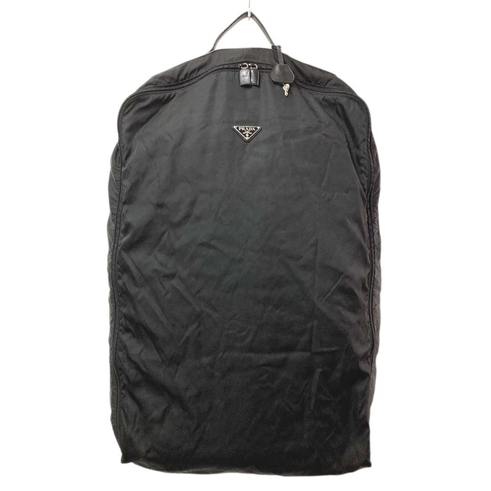 Nylon Prada Garment Case: Nylon Prada Garment Case A sleek and durable nylon garment case from Prada, perfect for protecting your favorite clothes on-the-go. With its classic black design and versatile unisex style, this case