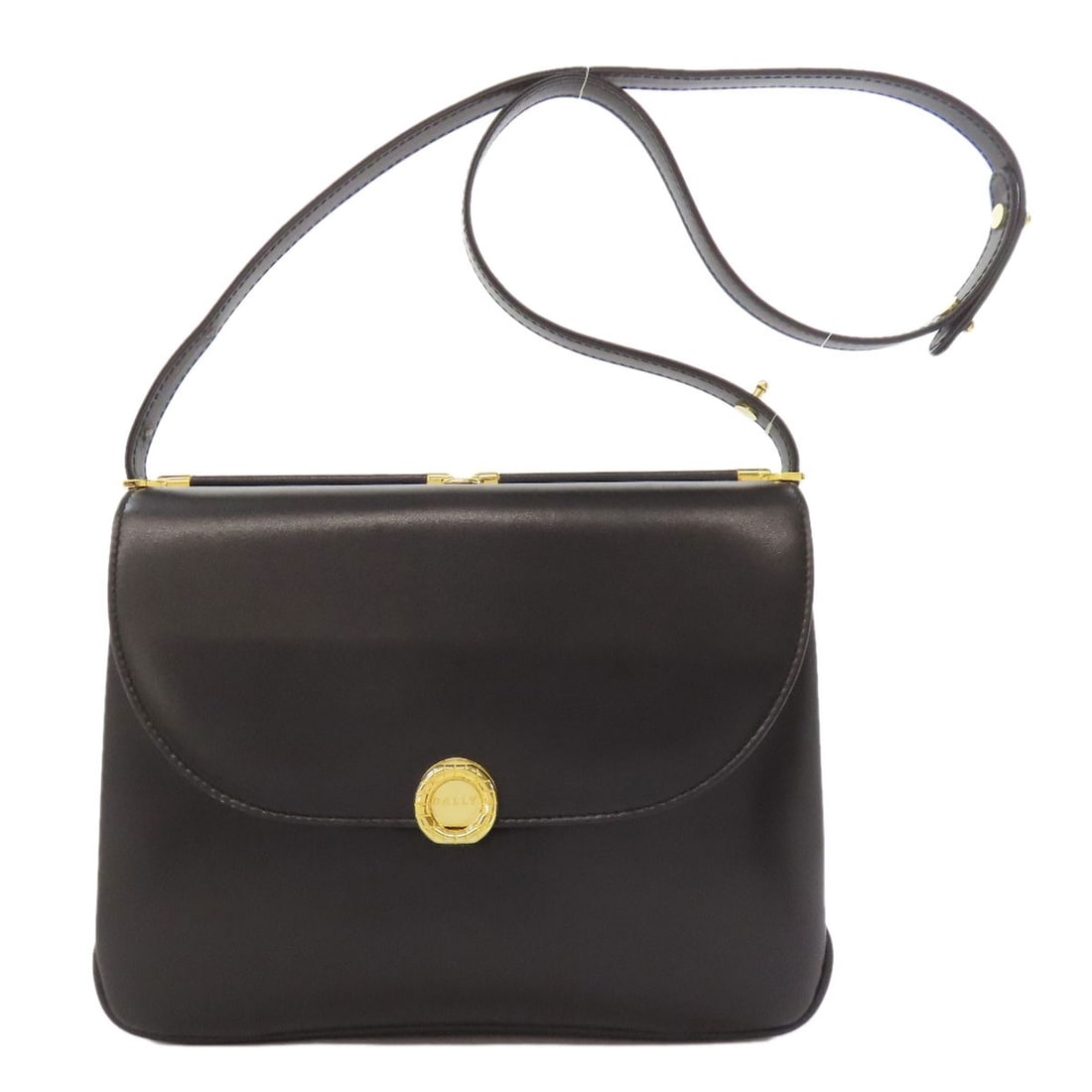 Bally Logo Leather Shoulder Bag: Bally Logo Leather Shoulder Bag Elevate your style with the sleek Bally logo leather shoulder bag, crafted from rich black Italian leather and adorned with the iconic brand logo. This timeless shoulde