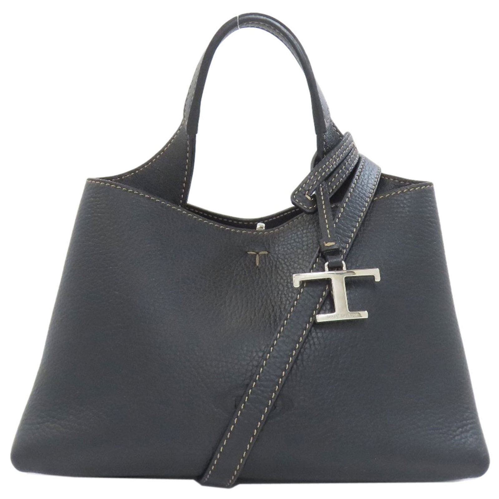 Tod's Leather Handbag: Tod's Leather Handbag A sleek and sophisticated black leather handbag from Tod'S, perfect for adding a touch of elegance to any outfit. With its classic design and premium materials, this timeless pie