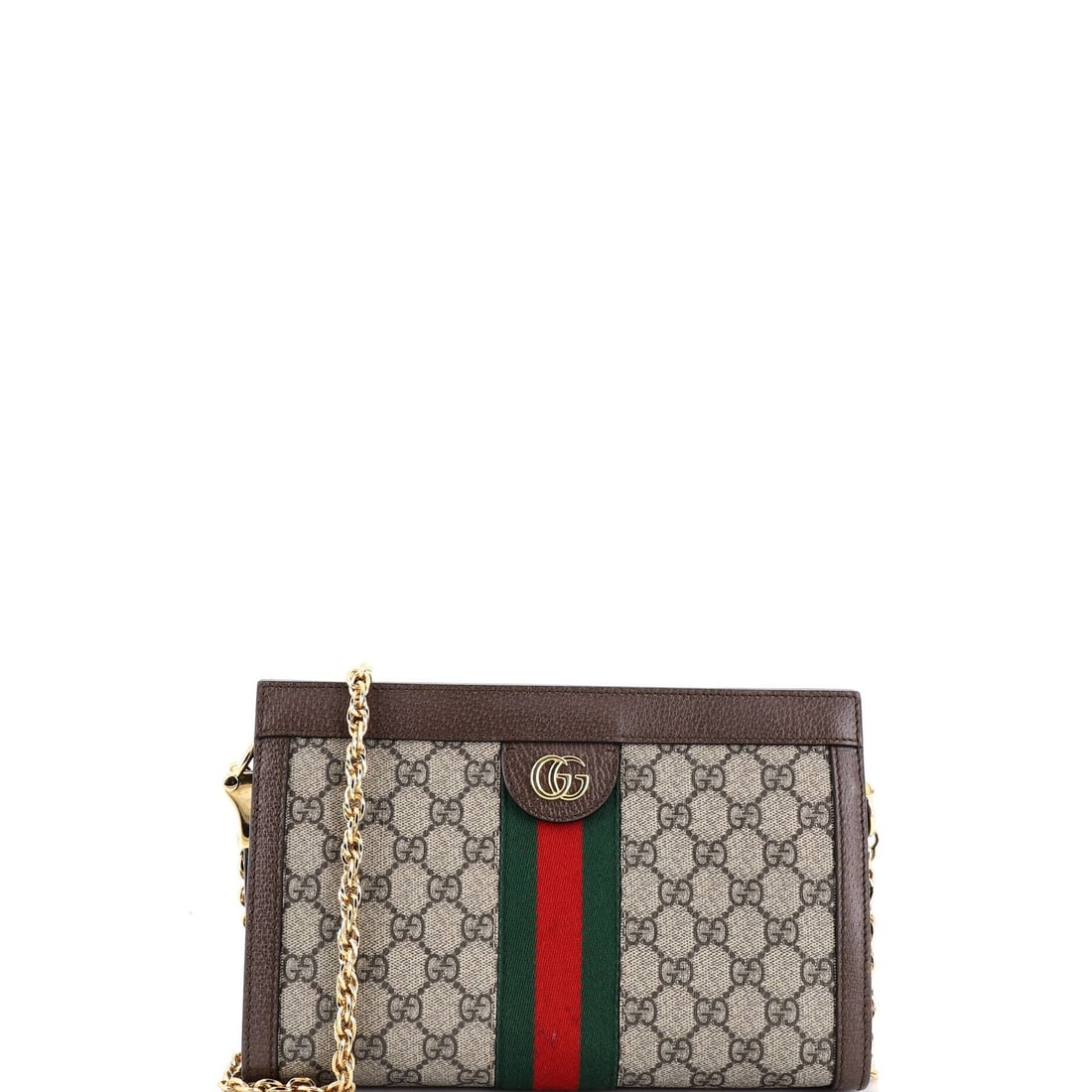 Gucci Ophidia Chain Shoulder Bag in Small GG Coated Canvas: Gucci Ophidia Chain Shoulder Bag in Small GG Coated Canvas Experience the epitome of effortless elegance with this stunning Gucci Ophidia Chain Shoulder Bag in small GG Coated Canvas. With its rich br