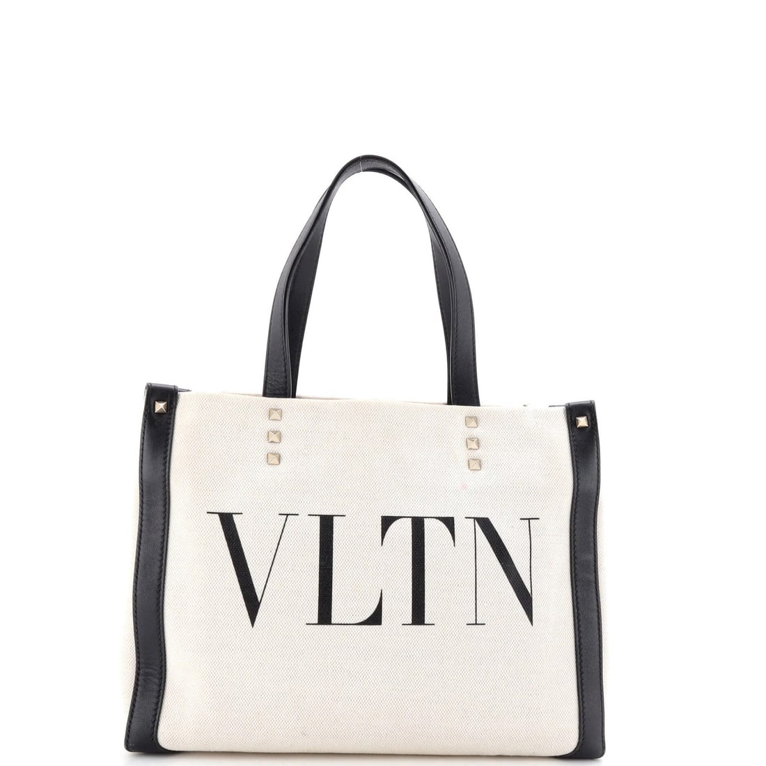 Valentino Garavani Grande Plage VLTN Canvas Tote in Medium: Valentino Garavani Grande Plage VLTN Canvas Tote in Medium The Valentino Garavani Grande Plage VLTN Canvas Tote is a stylish and timeless piece, boasting a crisp white canvas exterior with gold-tone h