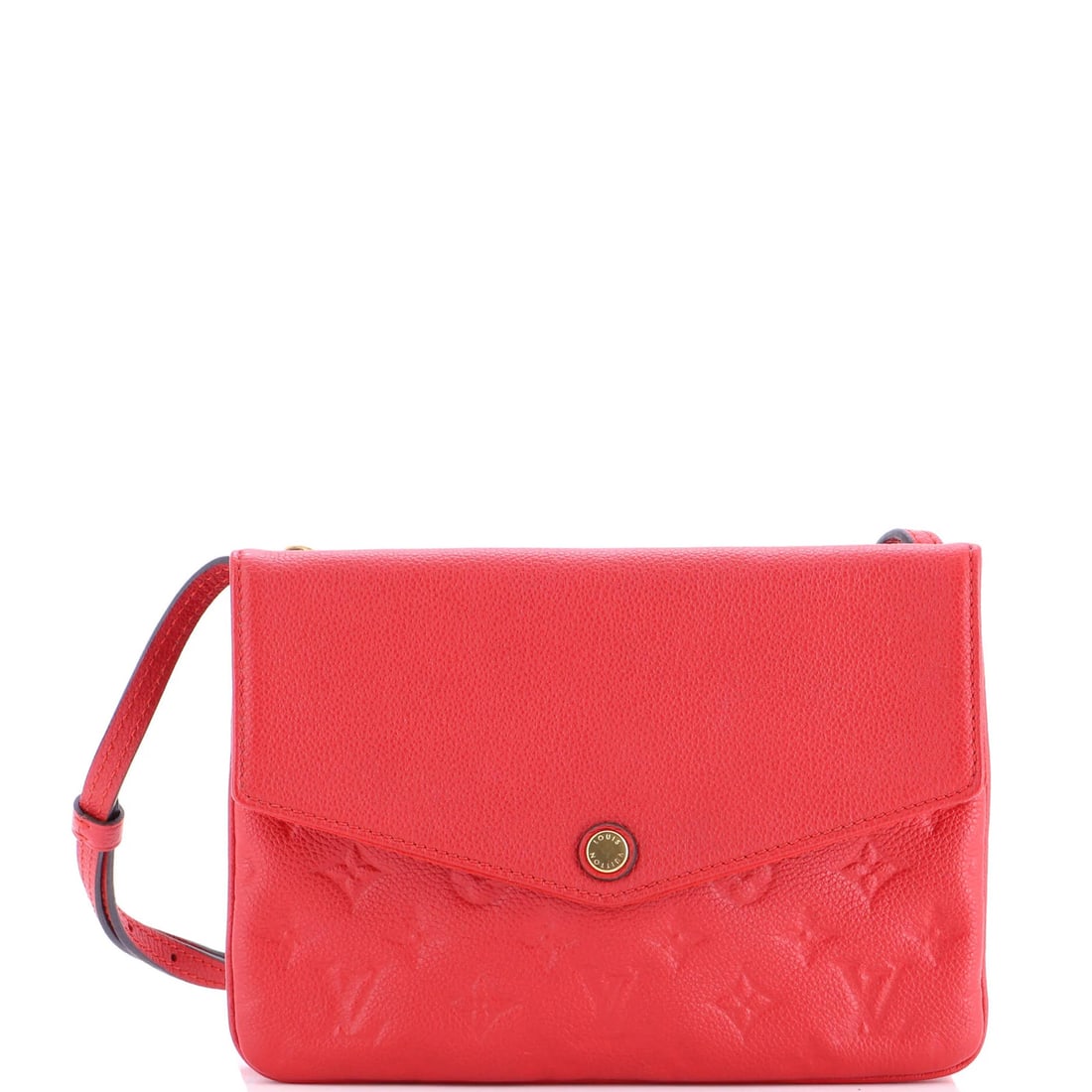 Louis Vuitton Monogram Empreinte Leather Twice Handbag: Louis Vuitton Monogram Empreinte Leather Twice Handbag Experience the iconic style of Louis Vuitton with this stunning Monogram Empreinte Leather Twice Handbag, boasting the signature red exterior and