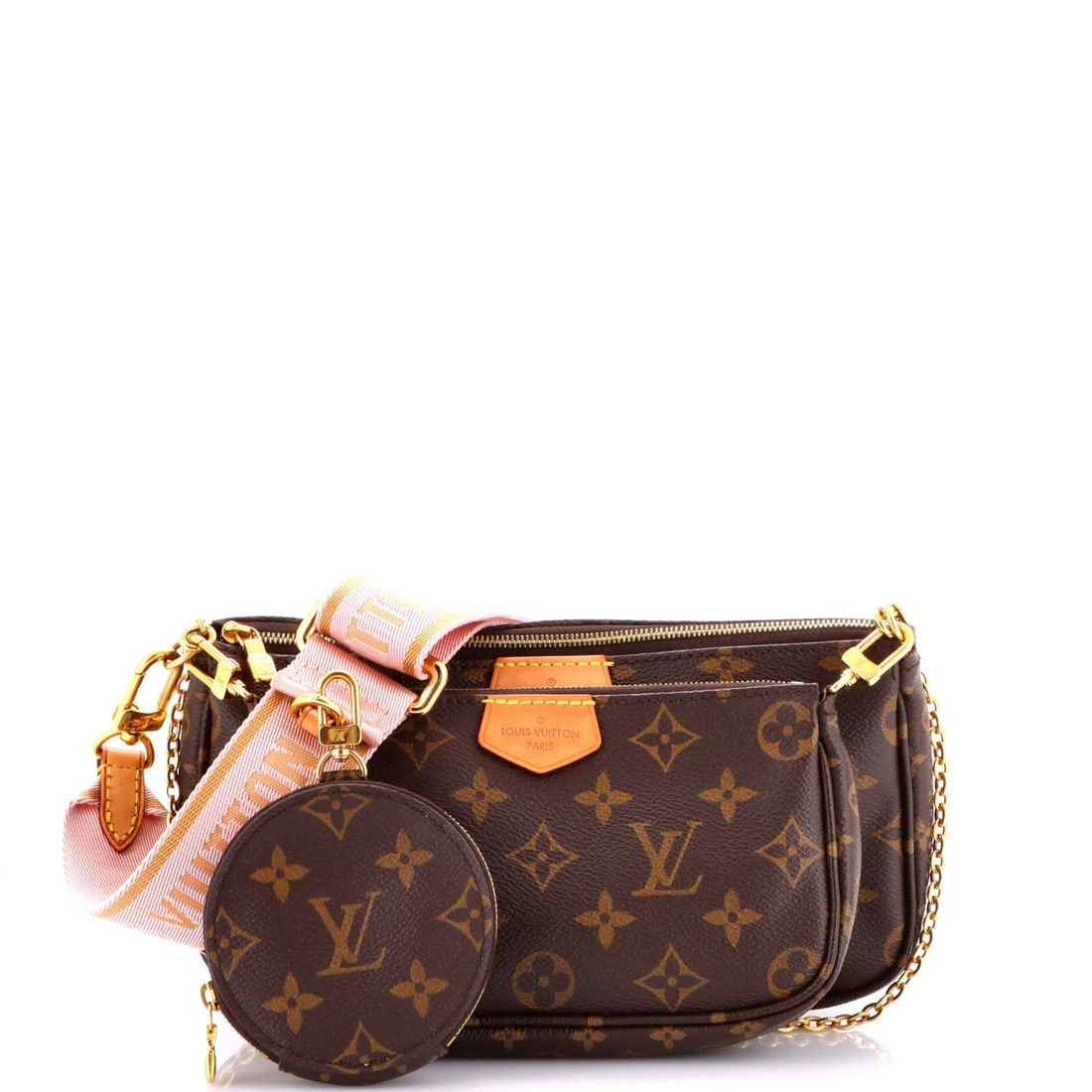 Canvas Louis Vuitton Multi Pochette Accessoires Monogram: Canvas Louis Vuitton Multi Pochette Accessoires Monogram A rare and stylish find, this Louis Vuitton Multi Pochette Accessoires Monogram canvas bag boasts the iconic brand's signature monogram pattern