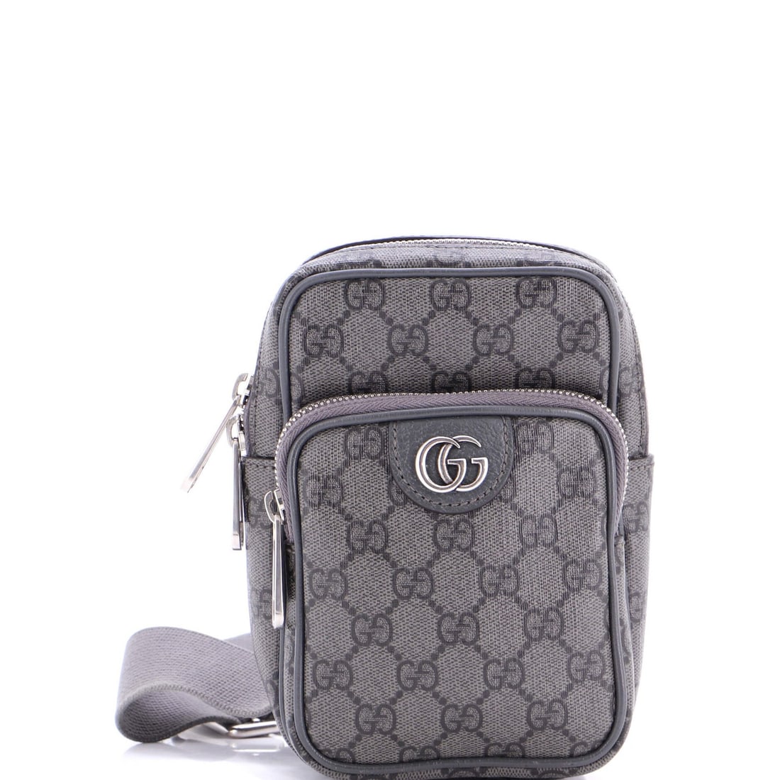 Gucci Mini Ophidia Sling Bag in GG Coated Canvas: Gucci Mini Ophidia Sling Bag in GG Coated Canvas The Gucci Mini Ophidia Sling Bag in GG Coated Canvas is a chic and versatile accessory perfect for adding an edgy touch to any outfit. With its sleek g