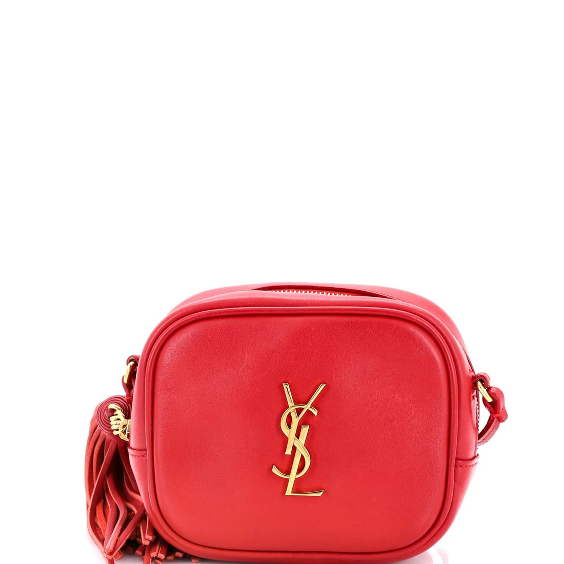 Saint Laurent Small Leather Monogram Blogger Crossbody Bag: Saint Laurent Small Leather Monogram Blogger Crossbody Bag Elevate your everyday style with the iconic Saint Laurent Small Leather Monogram Blogger Crossbody Bag, boasting sleek red leather exterior a