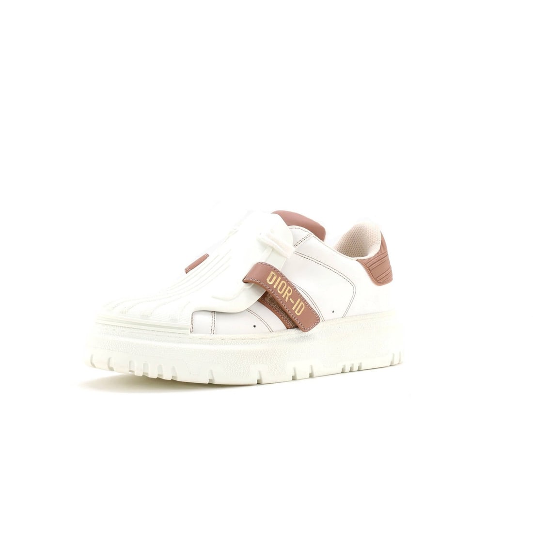 Christian Dior Women's Dior ID Leather Sneakers: Christian Dior Women's Dior ID Leather Sneakers Elevate your shoe game with the iconic Christian Dior Women's Dior ID Leather Sneakers, boasting sleek white leather upper and neutral design that exude