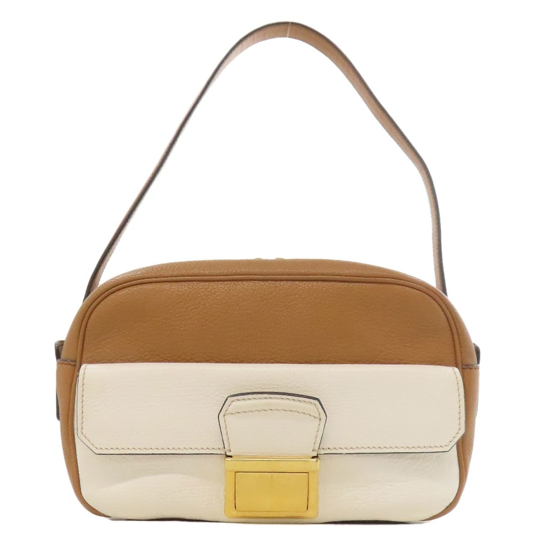 Miumiu Logo Leather Shoulder Bag: Miumiu Logo Leather Shoulder Bag Elevate your everyday style with the Miumiu Logo Leather Shoulder Bag, crafted from rich brown leather and adorned with the iconic MIUMIU logo. This classic shoulder b