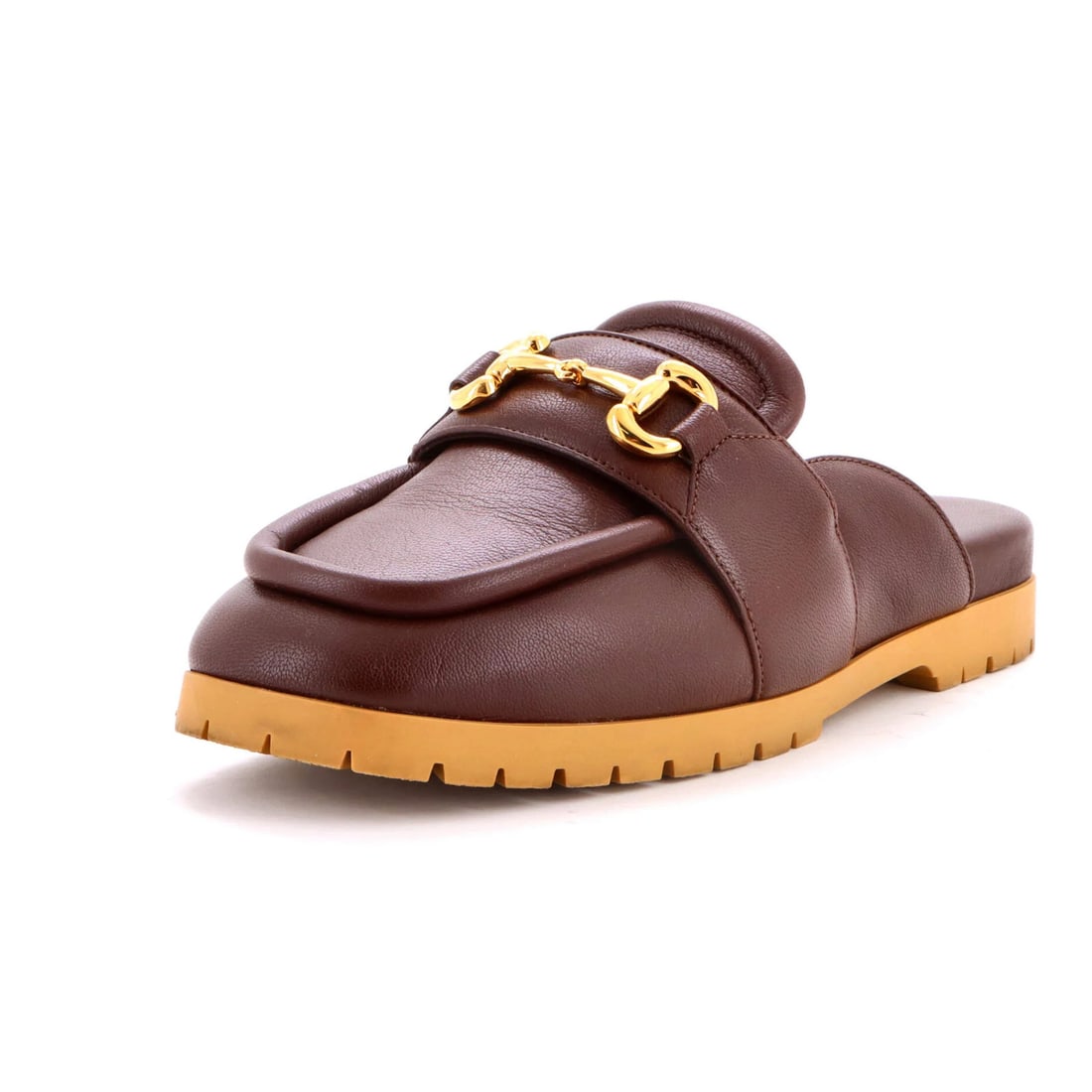 Gucci Women's Airel Horsebit Flat Leather Mules: Gucci Women's Airel Horsebit Flat Leather Mules Elevate your shoe game with the Gucci Women's Airel Horsebit Flat Leather Mules, boasting sleek horsebit details and flat leather mules that add effortl