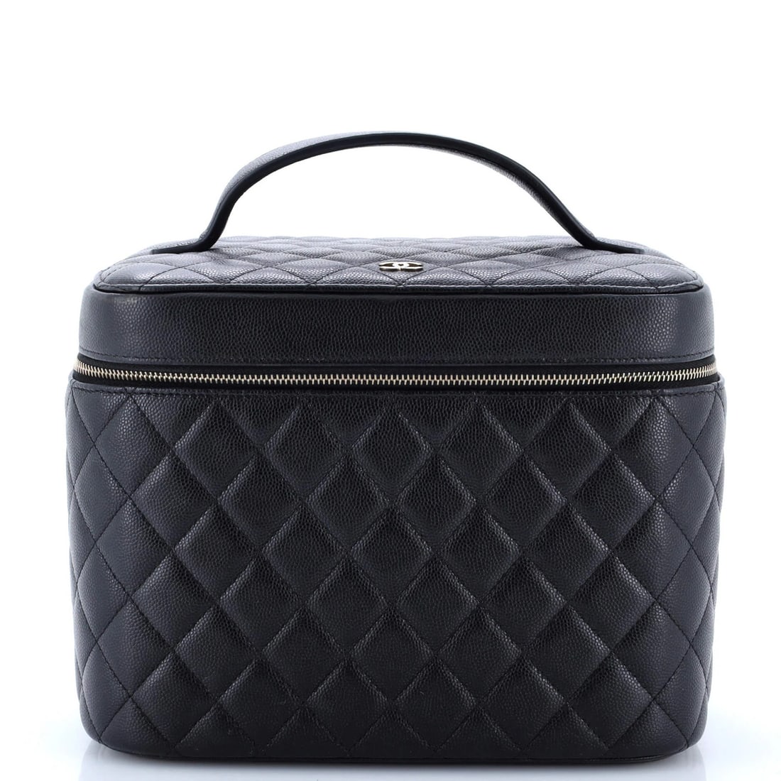 Chanel Classic Medium Quilted Caviar Vanity Case: Chanel Classic Medium Quilted Caviar Vanity Case The Chanel Classic Medium Quilted Caviar Vanity Case is a timeless and sophisticated accessory for any beauty enthusiast, boasting its iconic quilted d