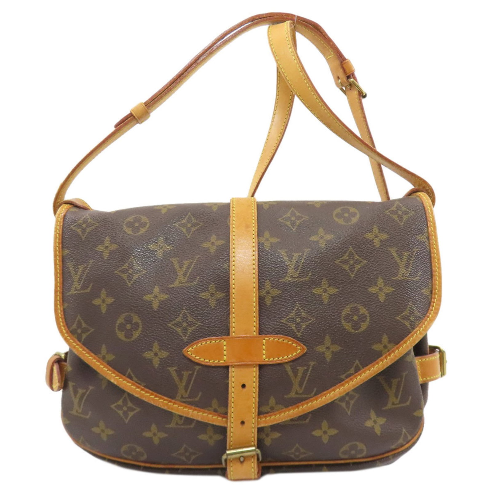 Louis Vuitton Monogram Canvas Shoulder Bag: Louis Vuitton Monogram Canvas Shoulder Bag Own the iconic style of Louis Vuitton with this timeless Monogram Canvas Shoulder Bag, boasting the signature brown monogram pattern and classic canvas const