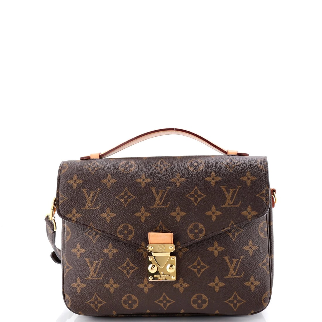 Canvas Louis Vuitton Pochette Metis Monogram: Canvas Louis Vuitton Pochette Metis Monogram A rare and stylish find, this Louis Vuitton Pochette Metis Monogram canvas messenger bag boasts the iconic brand's signature monogram pattern in rich brown