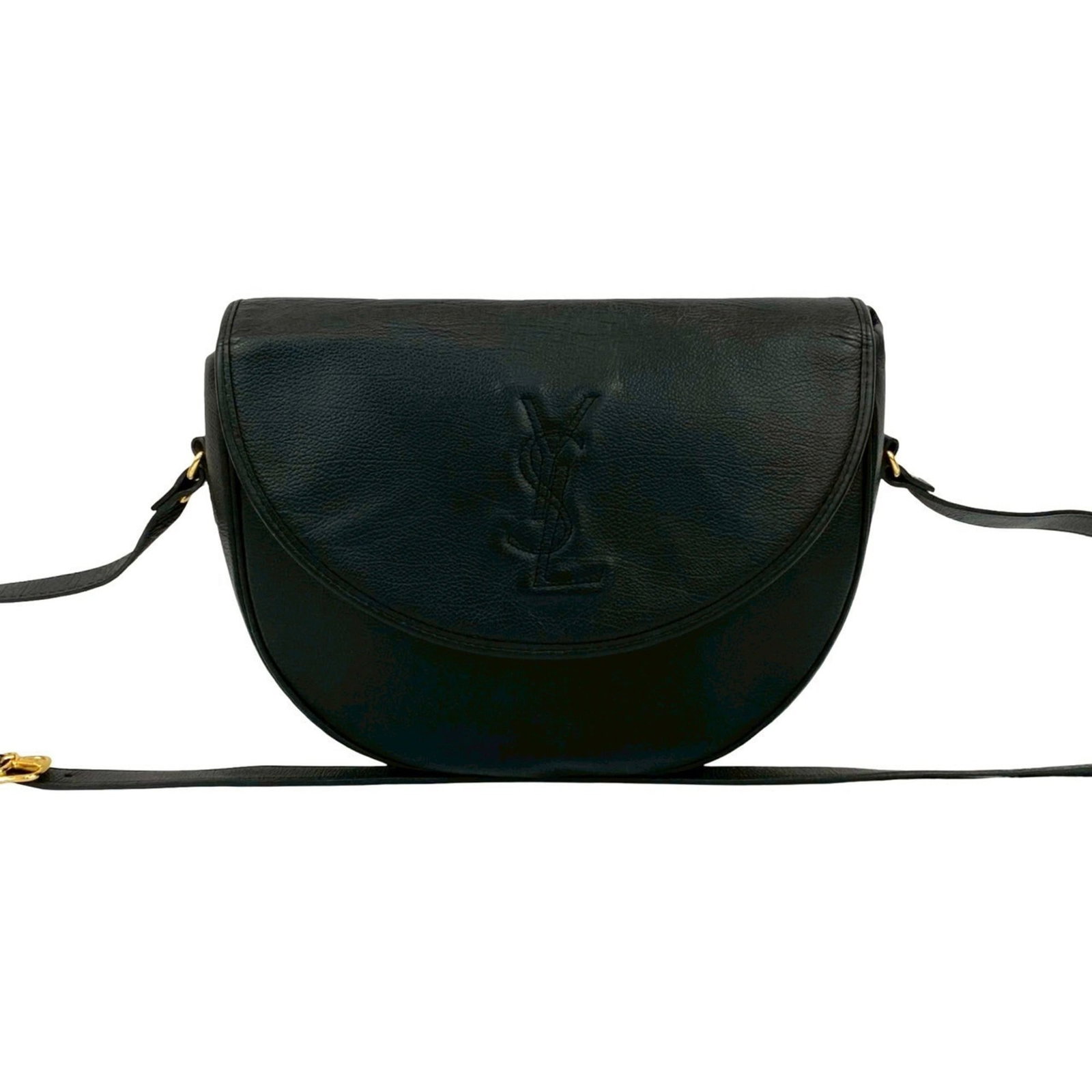 Yves Saint Laurent Pochette Shoulder Bag in Leather: Yves Saint Laurent Pochette Shoulder Bag in Leather A sleek and sophisticated black leather shoulder bag from Yves Saint Laurent, the Pochette is a timeless design that exudes effortless chic. With it