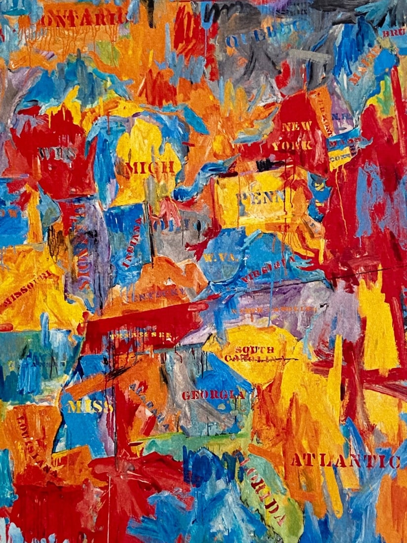 Jasper Johns ' Map Lithograph Numbered Op Published - 6