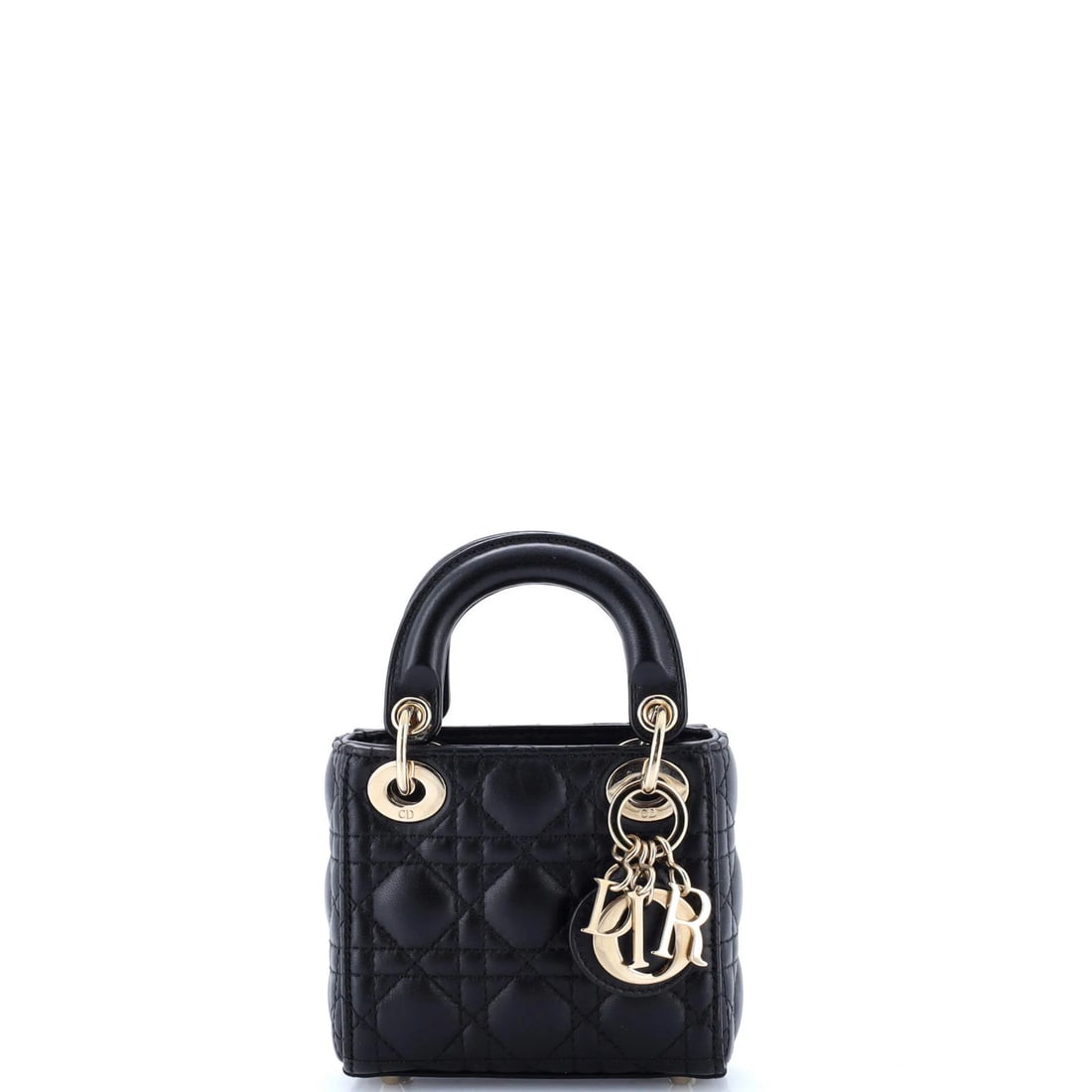 Christian Dior Lady Bag Cannage Quilt Lambskin Micro: Christian Dior Lady Bag Cannage Quilt Lambskin Micro The Christian Dior Lady Bag Cannage Quilt Lambskin Micro is a stunning, micro-sized shoulder bag that exudes luxury and sophistication. Its quilted